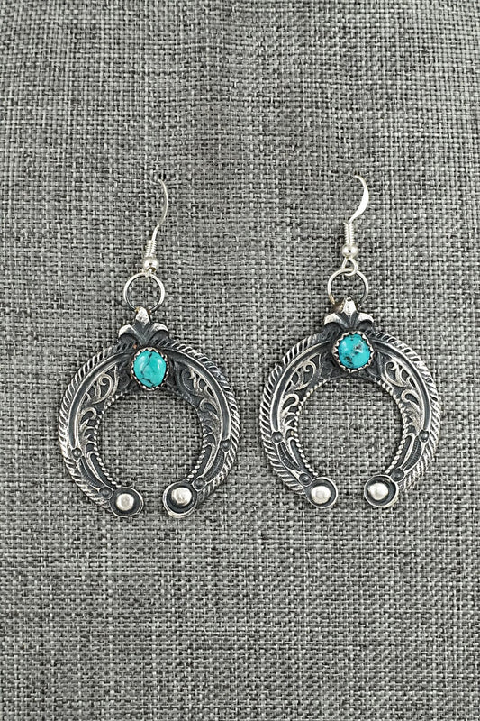 Turquoise & Sterling Silver Earrings - Eva & Linberg Billah