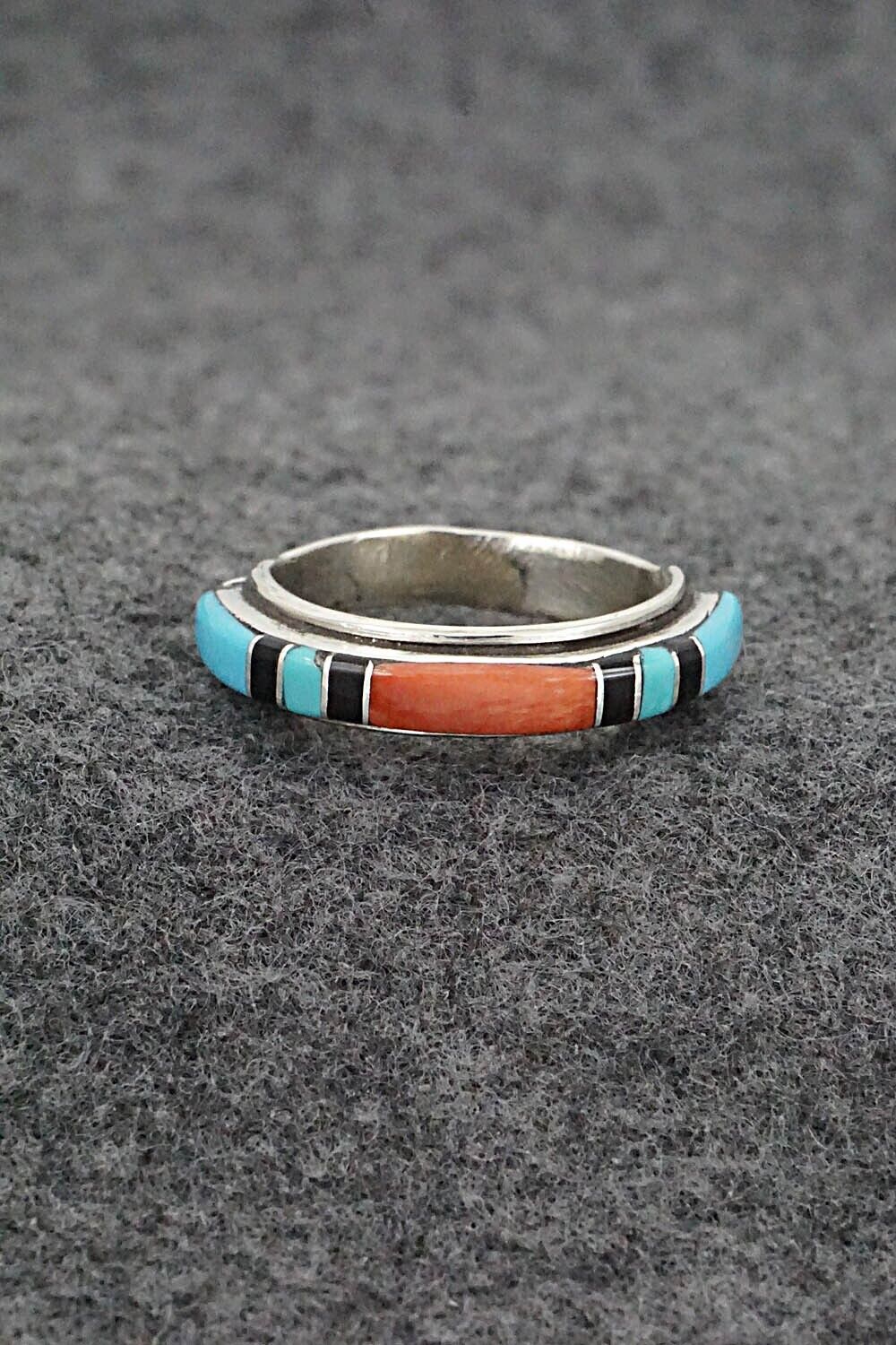 Multi-Stone & Sterling Silver Ring - Roland Natachu - Size 7