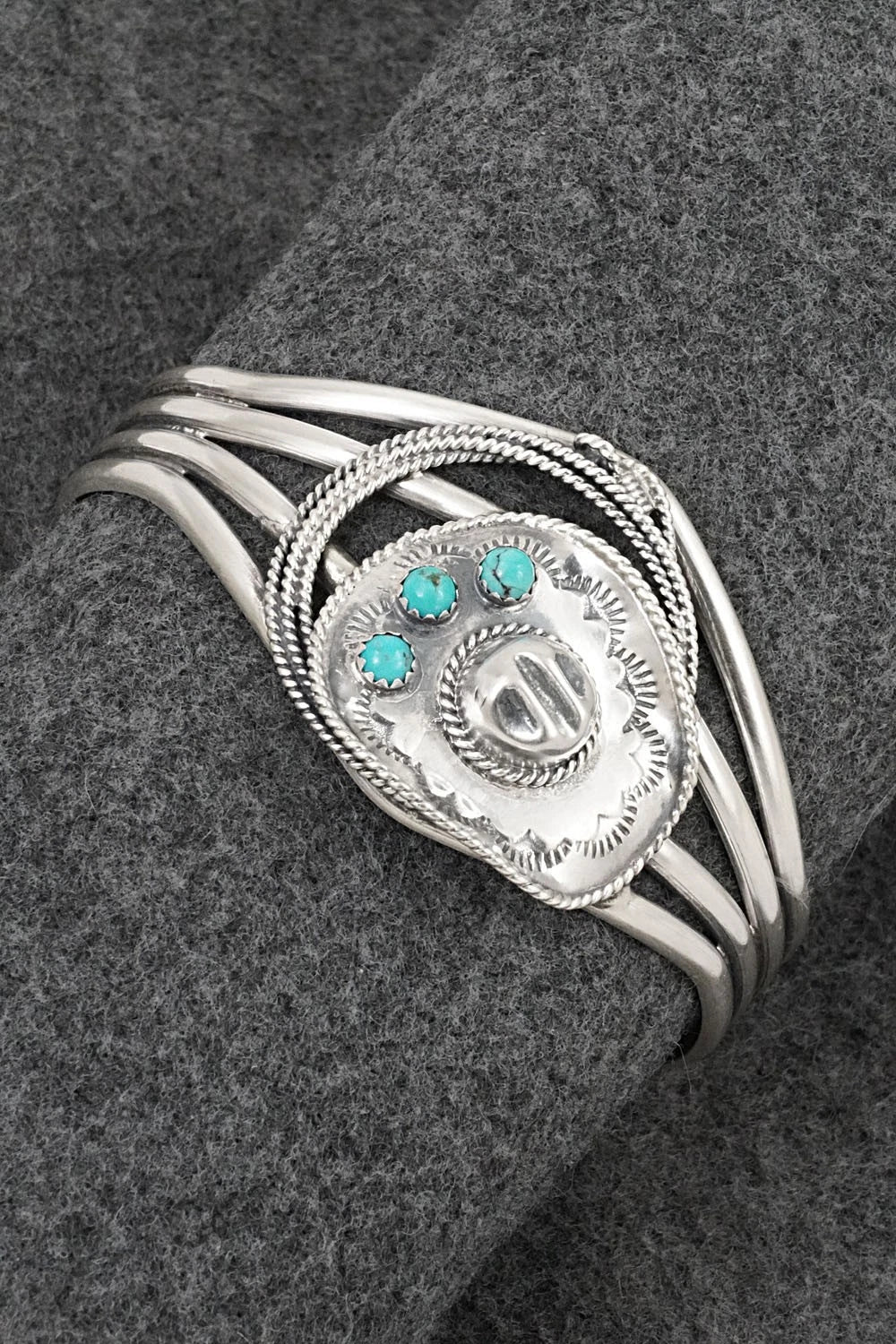 Turquoise & Sterling Silver Bracelet - Bobby Platero