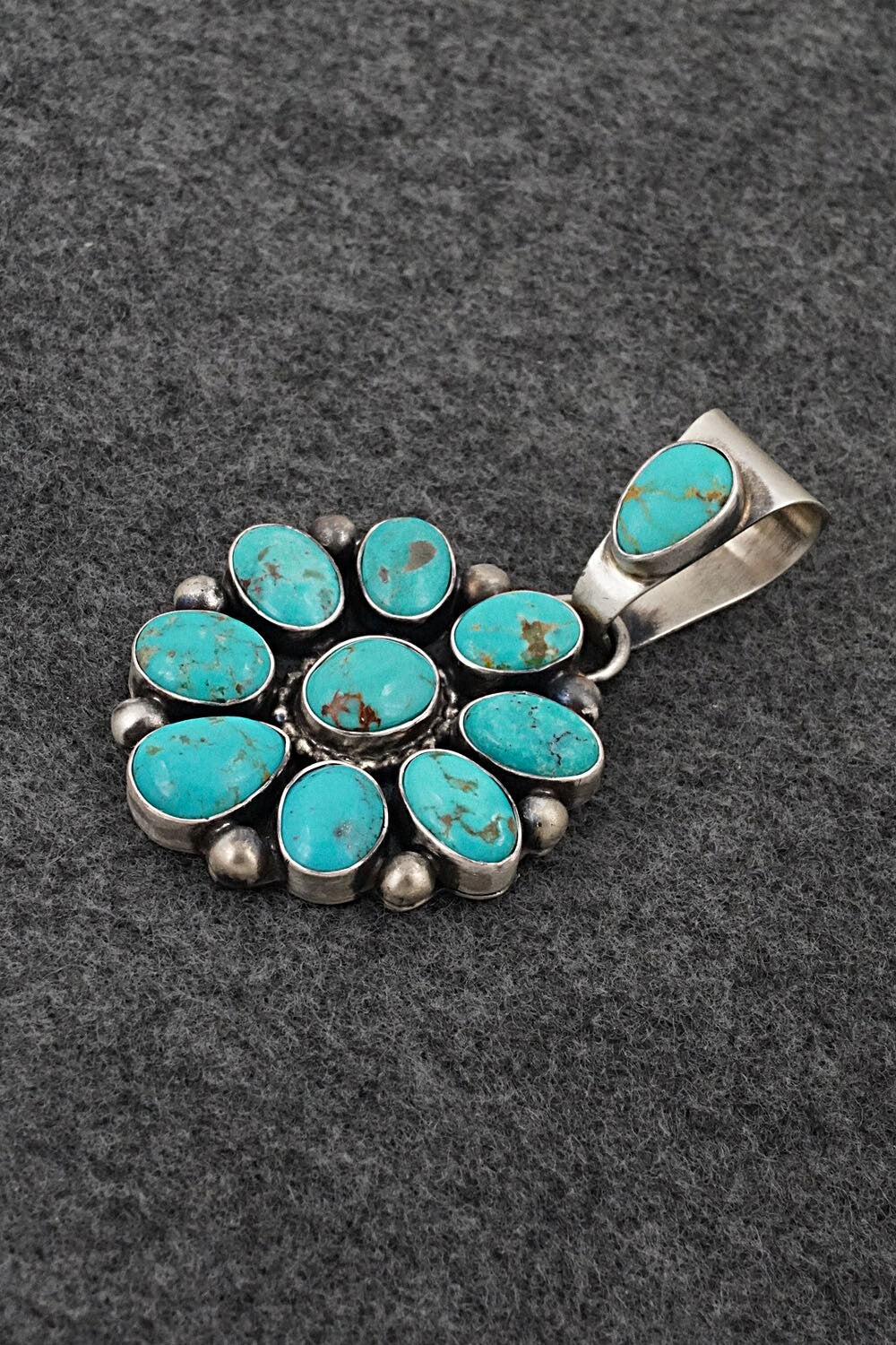 Turquoise & Sterling Silver Pendant - Kathleen Livingston