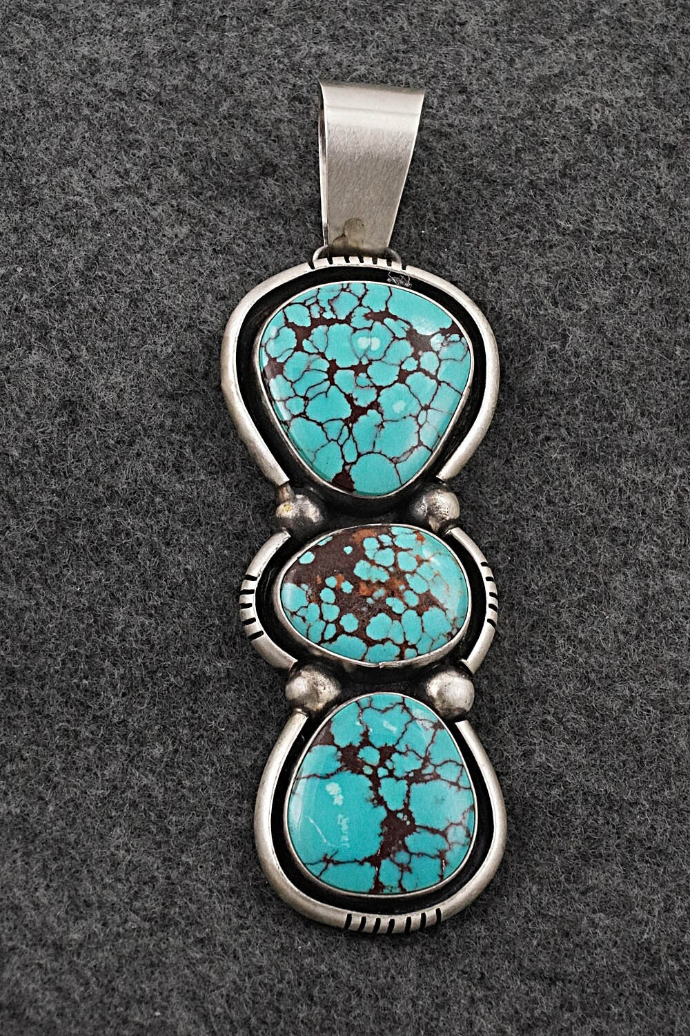 Turquoise & Sterling Silver Pendant - Paul Livingston