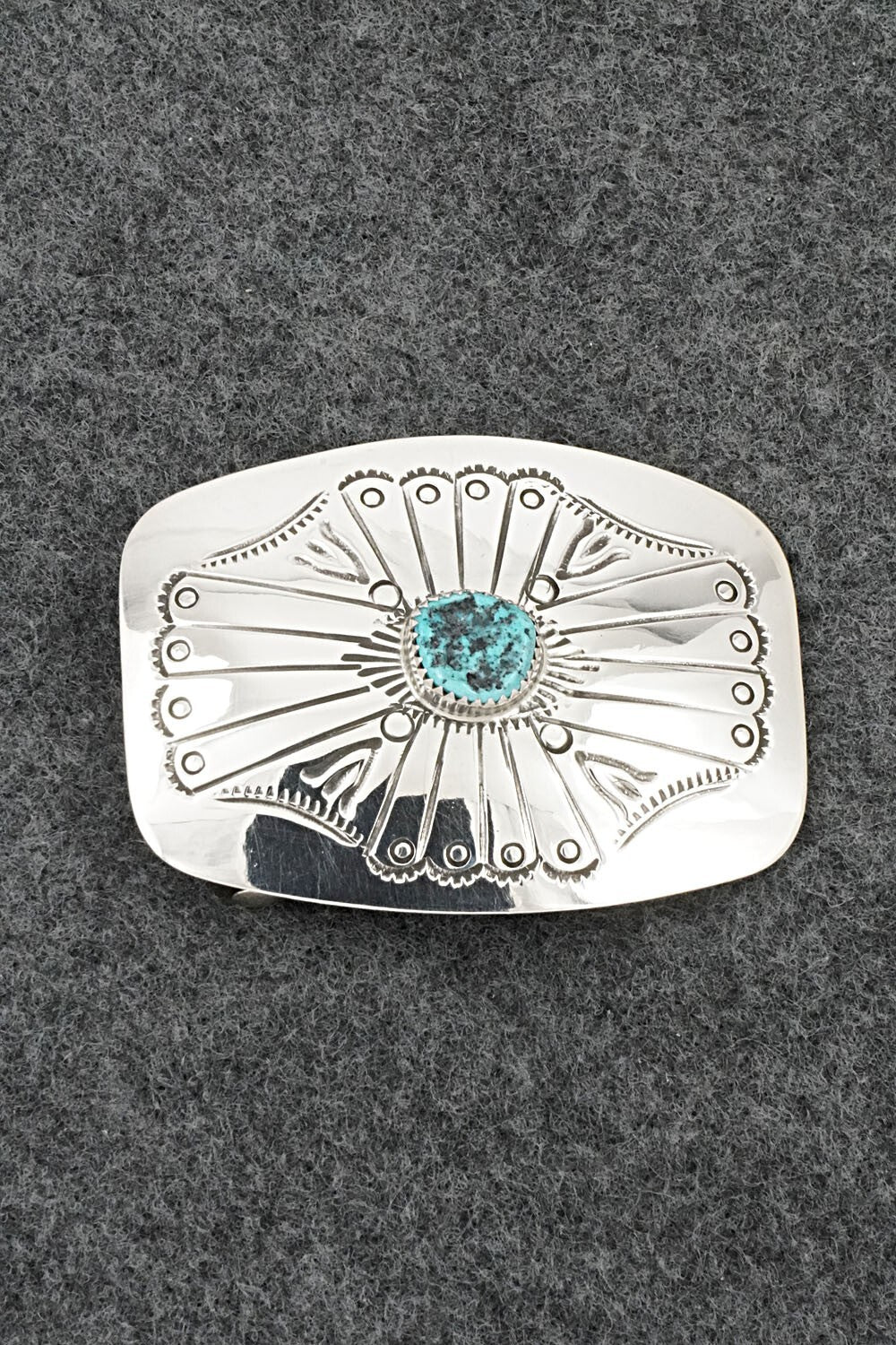 Turquoise & Sterling Silver Belt Buckle - Jolene Begay