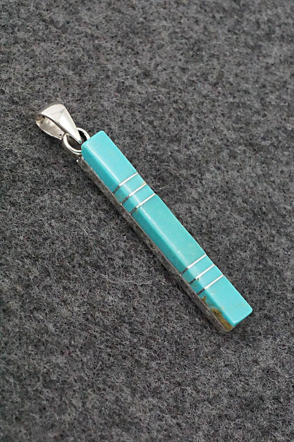Turquoise & Sterling Silver Pendant - Maderral Kallestewa