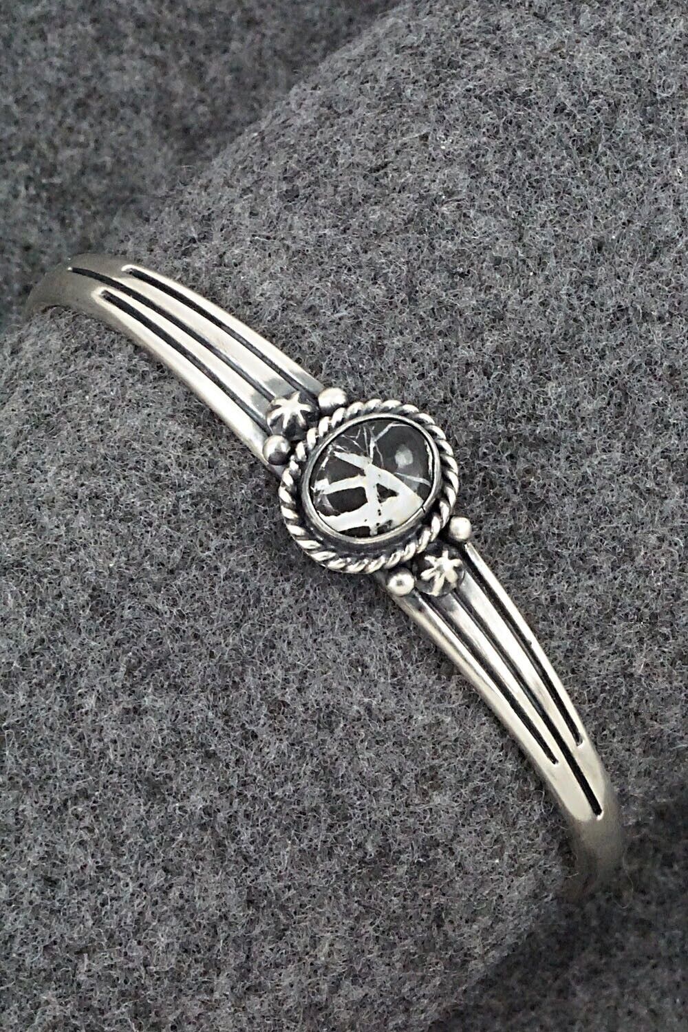 White Buffalo and Sterling Silver Bracelet - Raymond Coriz