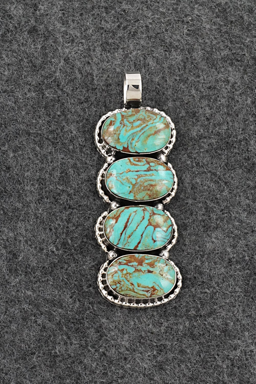 Turquoise & Sterling Silver Pendant - Marie Bahe