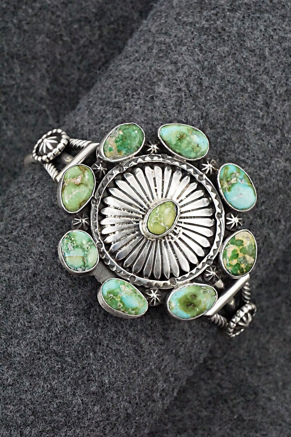 Turquoise & Sterling Silver Bracelet - Harry B. Yazzie