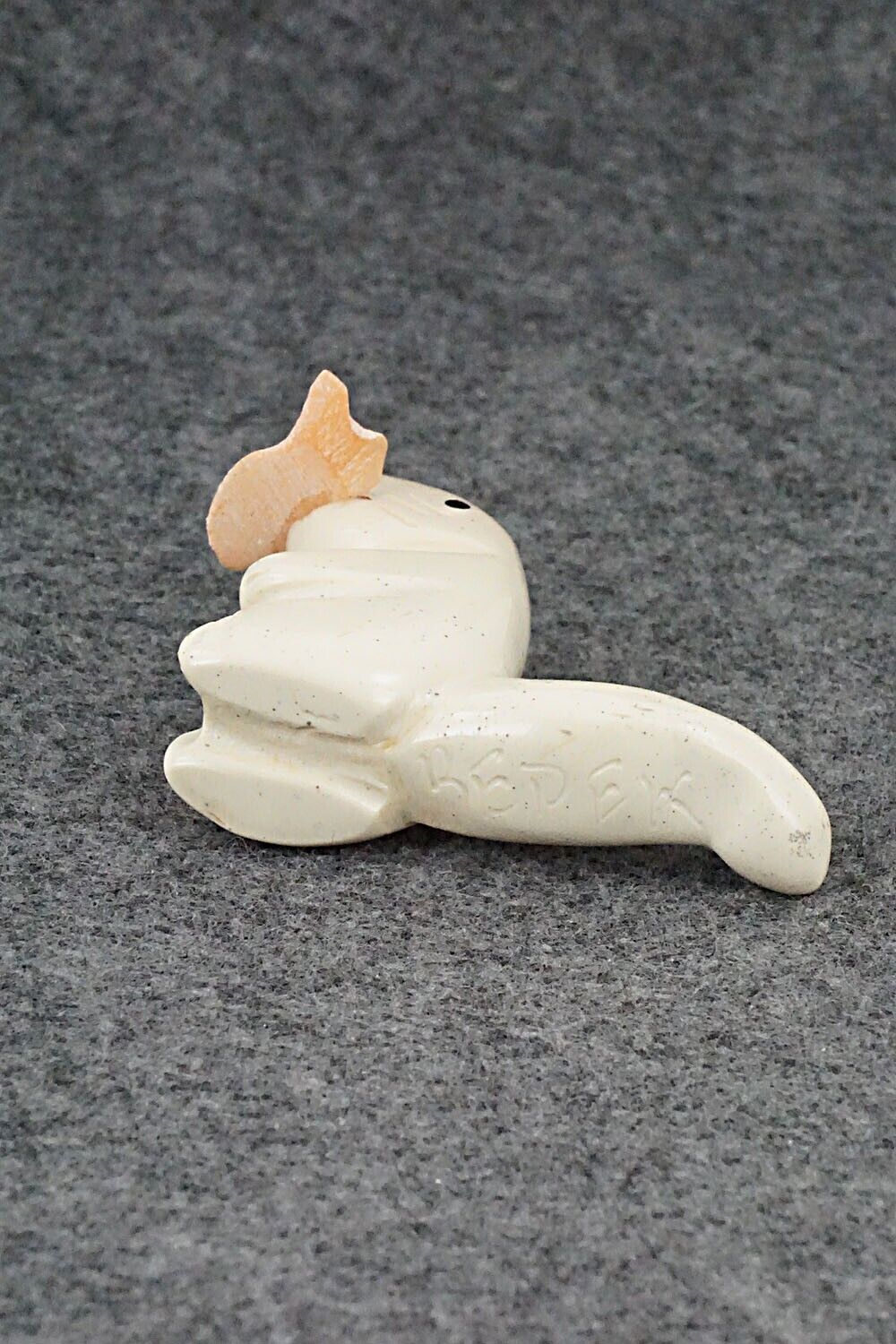 Otter with Fish Zuni Fetish Carving - Justin Red Elk