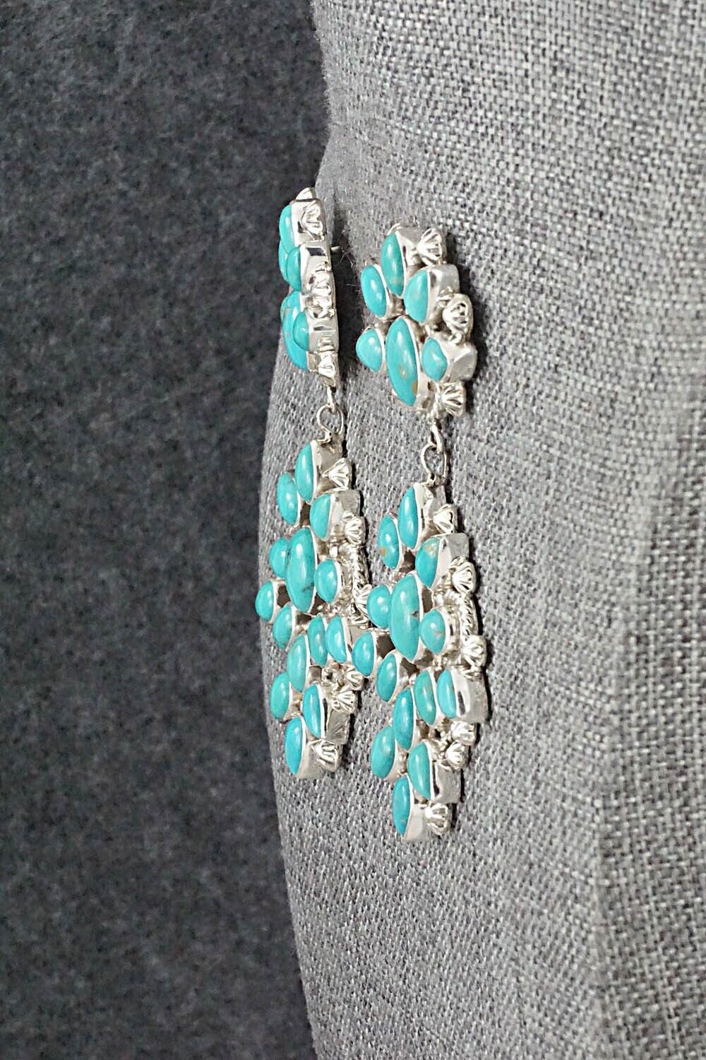 Turquoise and Sterling Silver Earrings - Lucinda Linkin