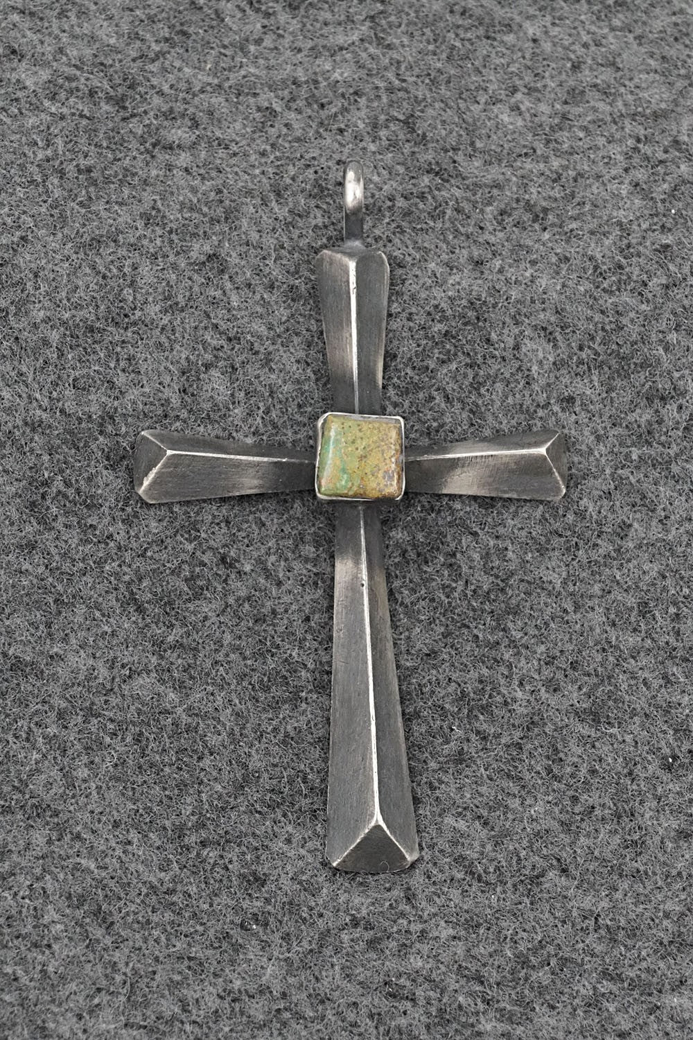 Turquoise & Sterling Silver Pendant - Raymond Betsoi