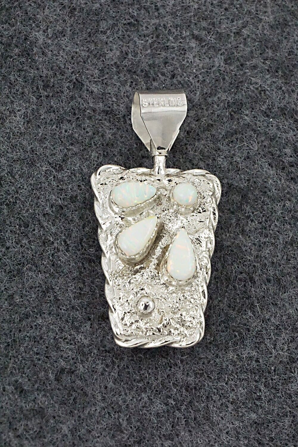 Turquoise, Opalite & Sterling Silver Double-Sided Pendant - Bevis Tsadasi