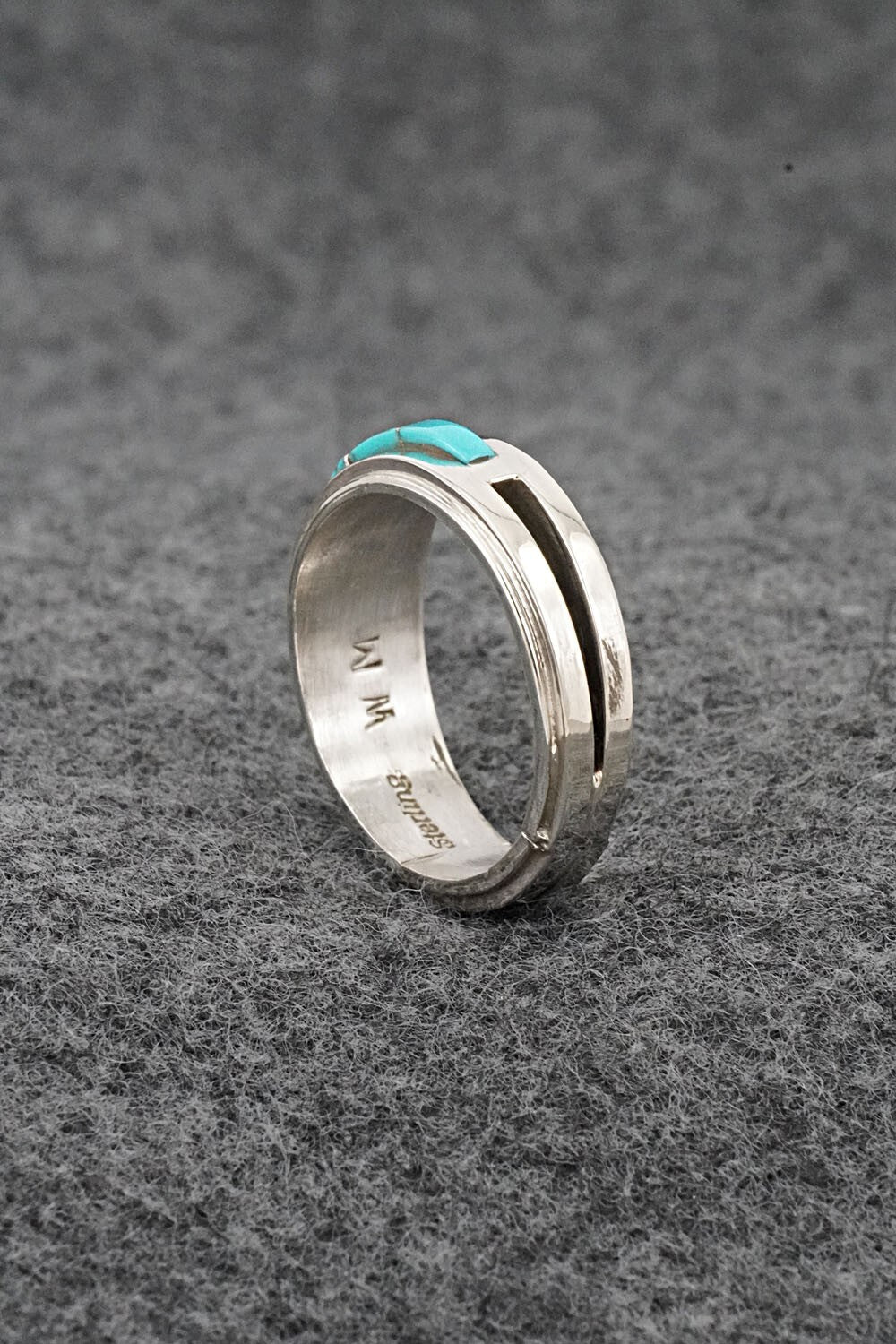 Turquoise & Sterling Silver Ring - Wilbert Muskett Jr. - Size 7.5