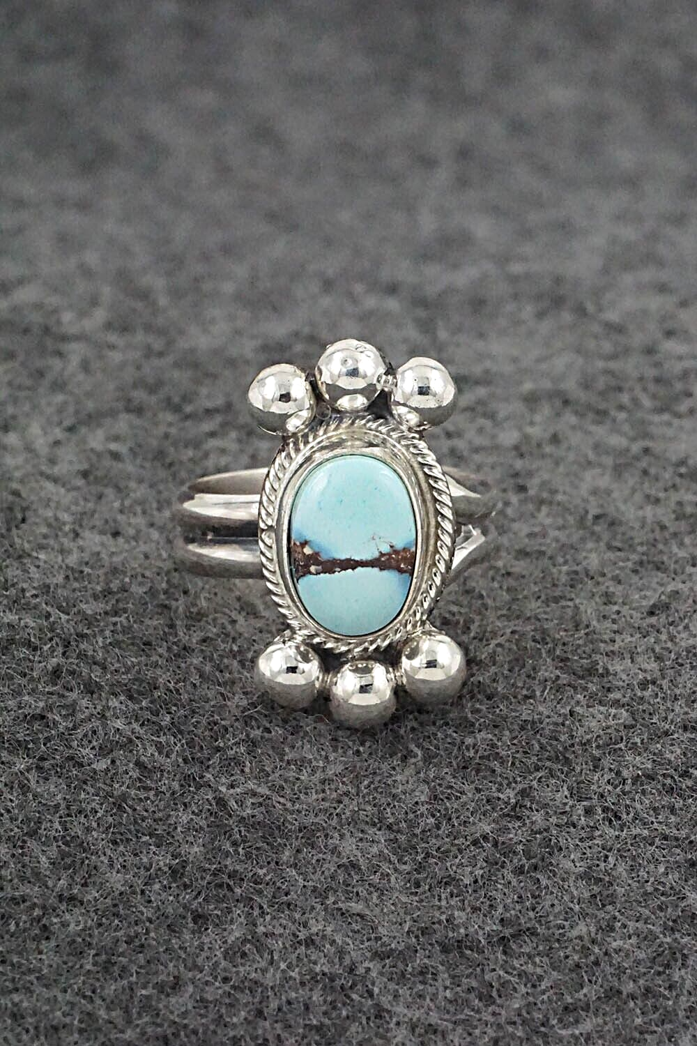 Turquoise & Sterling Silver Ring - Joelias Draper - Size 7 Adj.