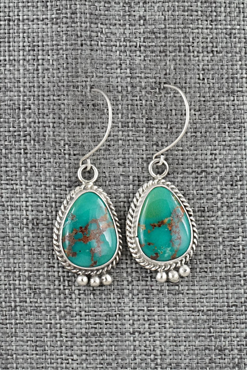 Turquoise & Sterling Silver Earrings - Rosemary Saunders