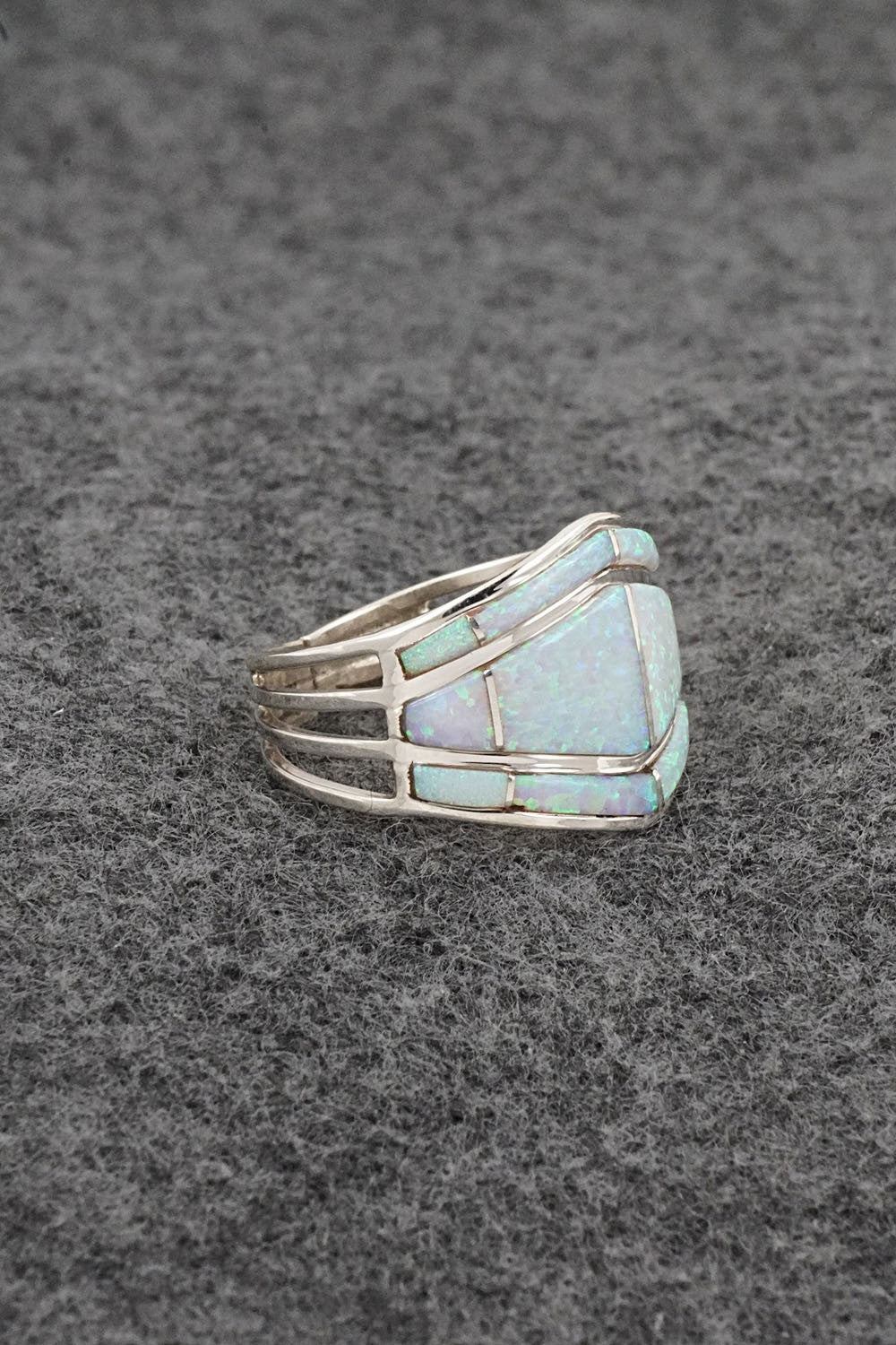 Opalite & Sterling Silver Ring - Andrew Enrico - Size 9