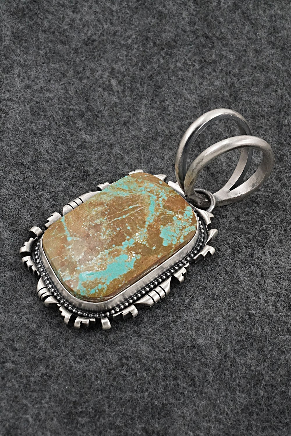 Turquoise & Sterling Silver Pendant - Randy Billy