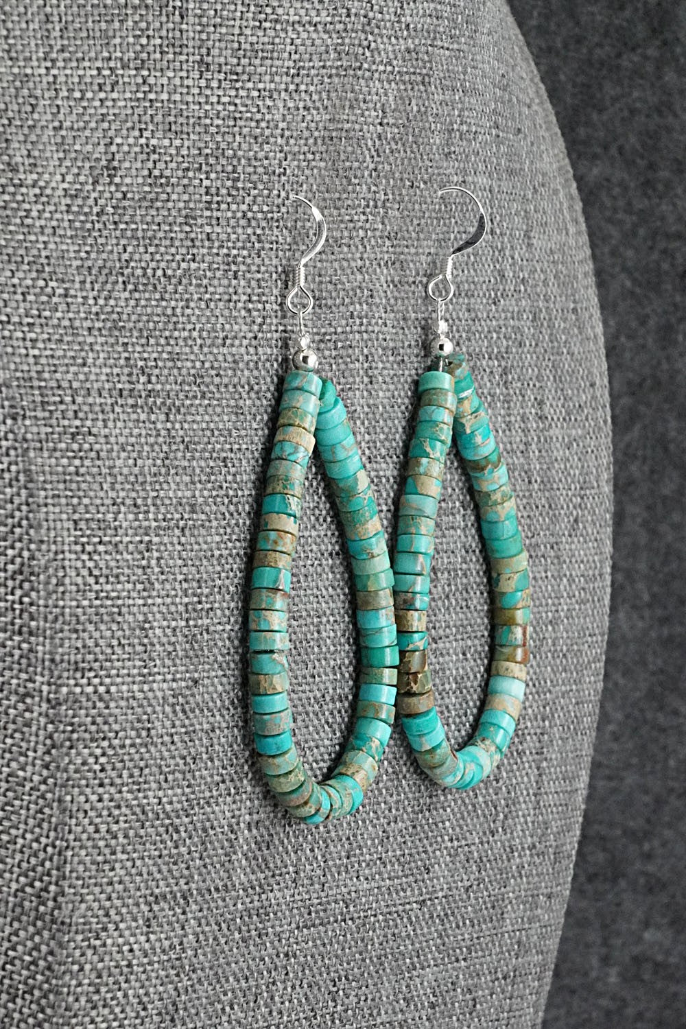 Turquoise & Sterling Silver Earrings - Doreen Jake