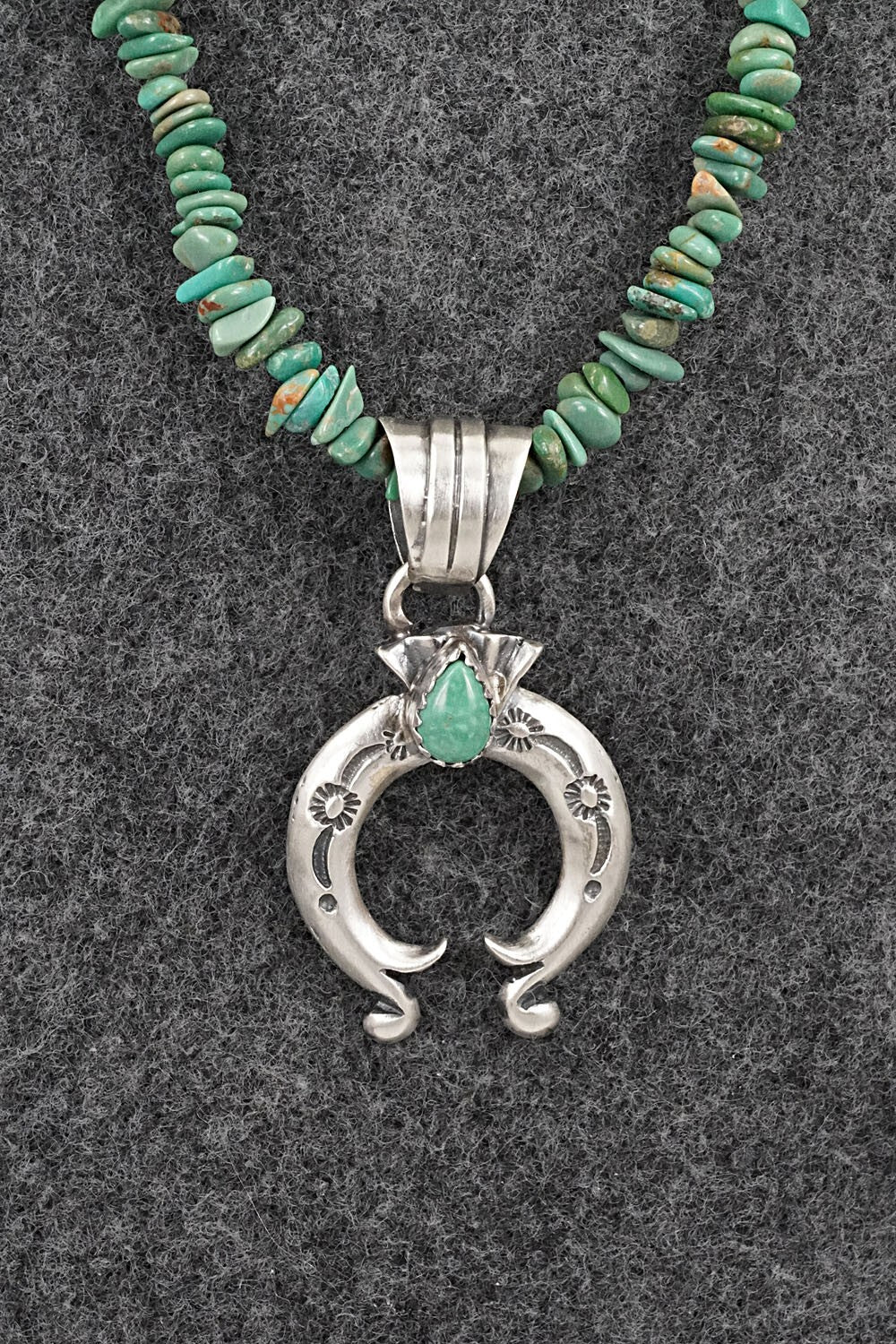 Turquoise & Sterling Silver Necklace 18" - Louise Joe
