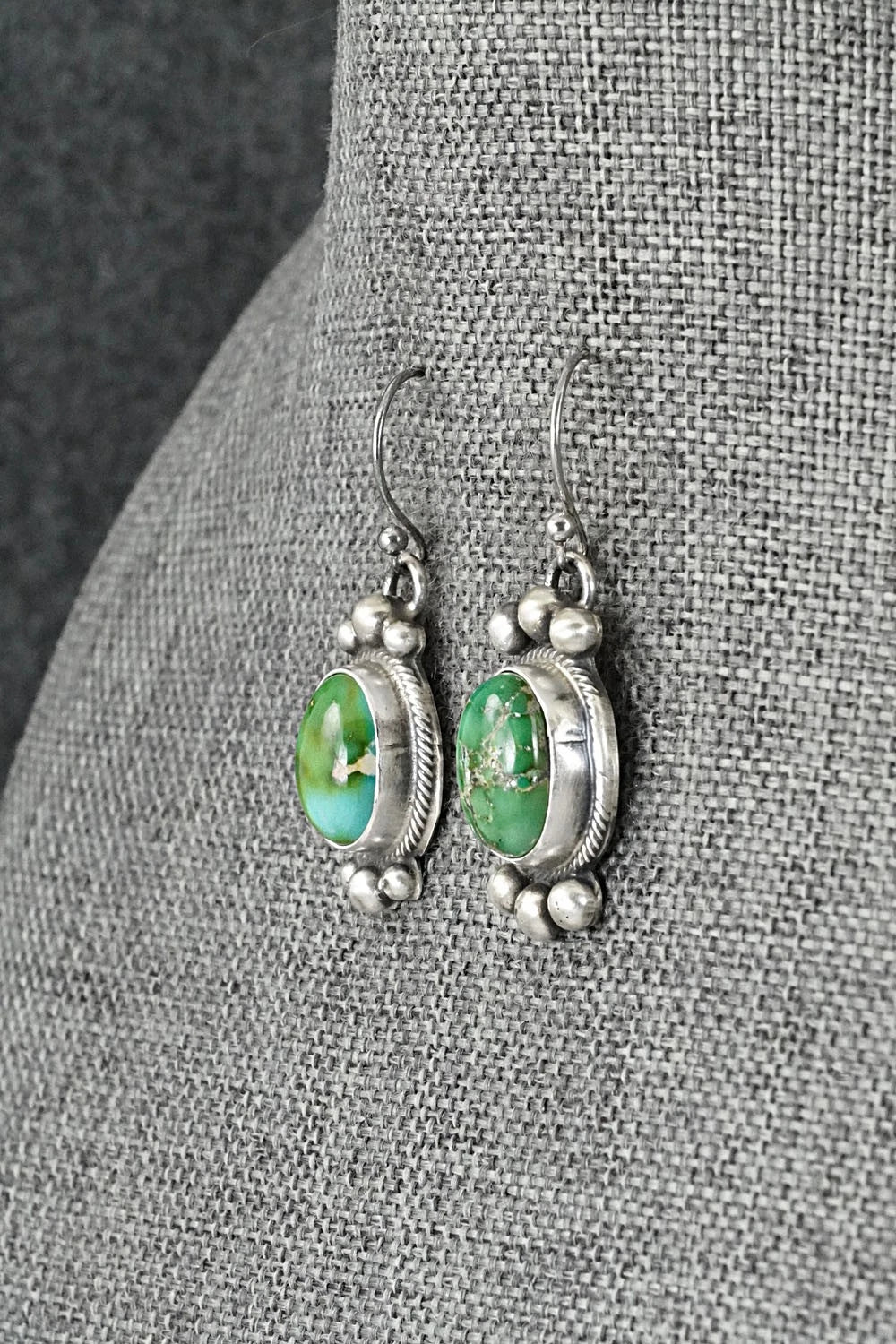 Turquoise & Sterling Silver Necklace and Earrings Set - Kathleen Livingston