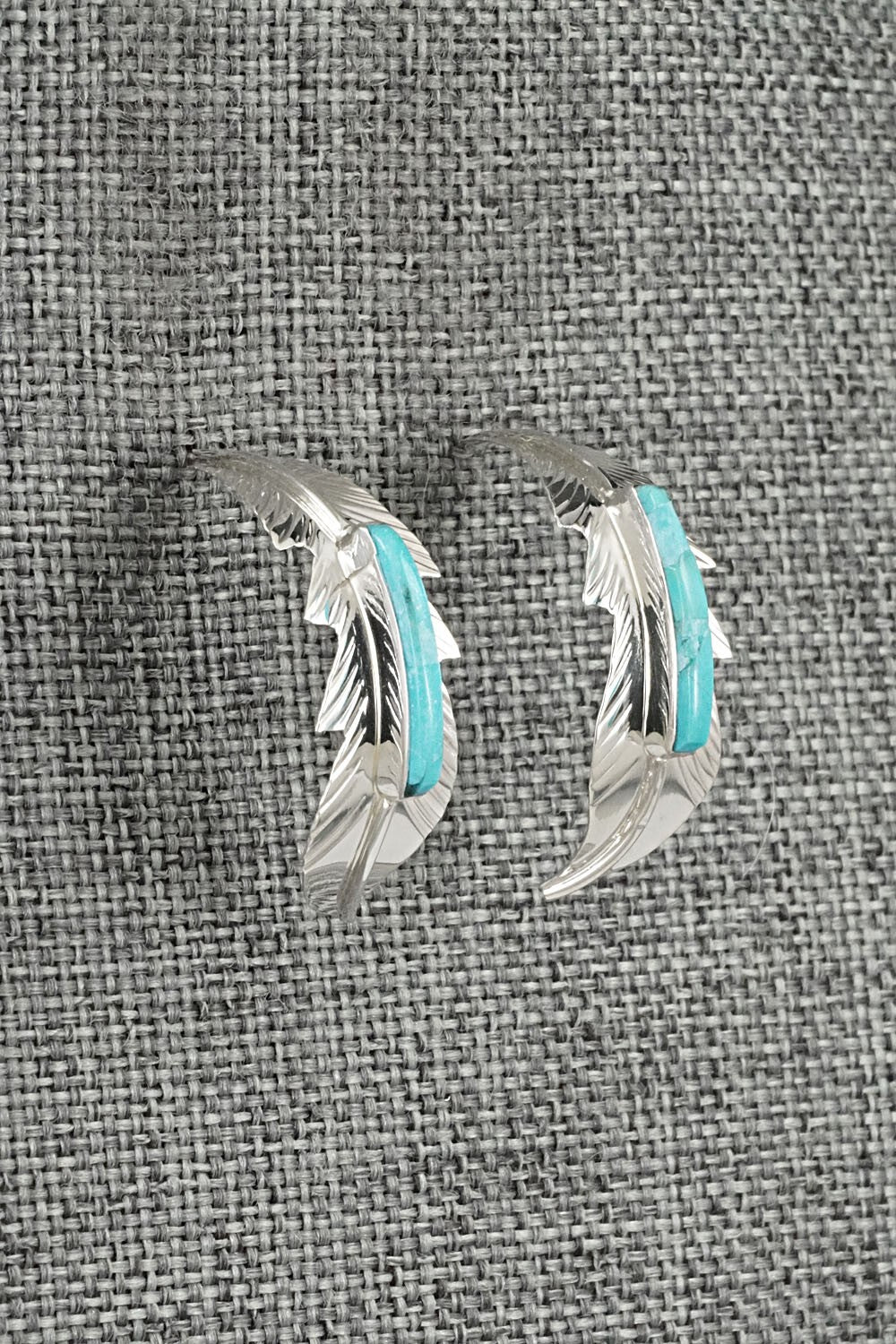 Turquoise & Sterling Silver Earrings - Alan Barney