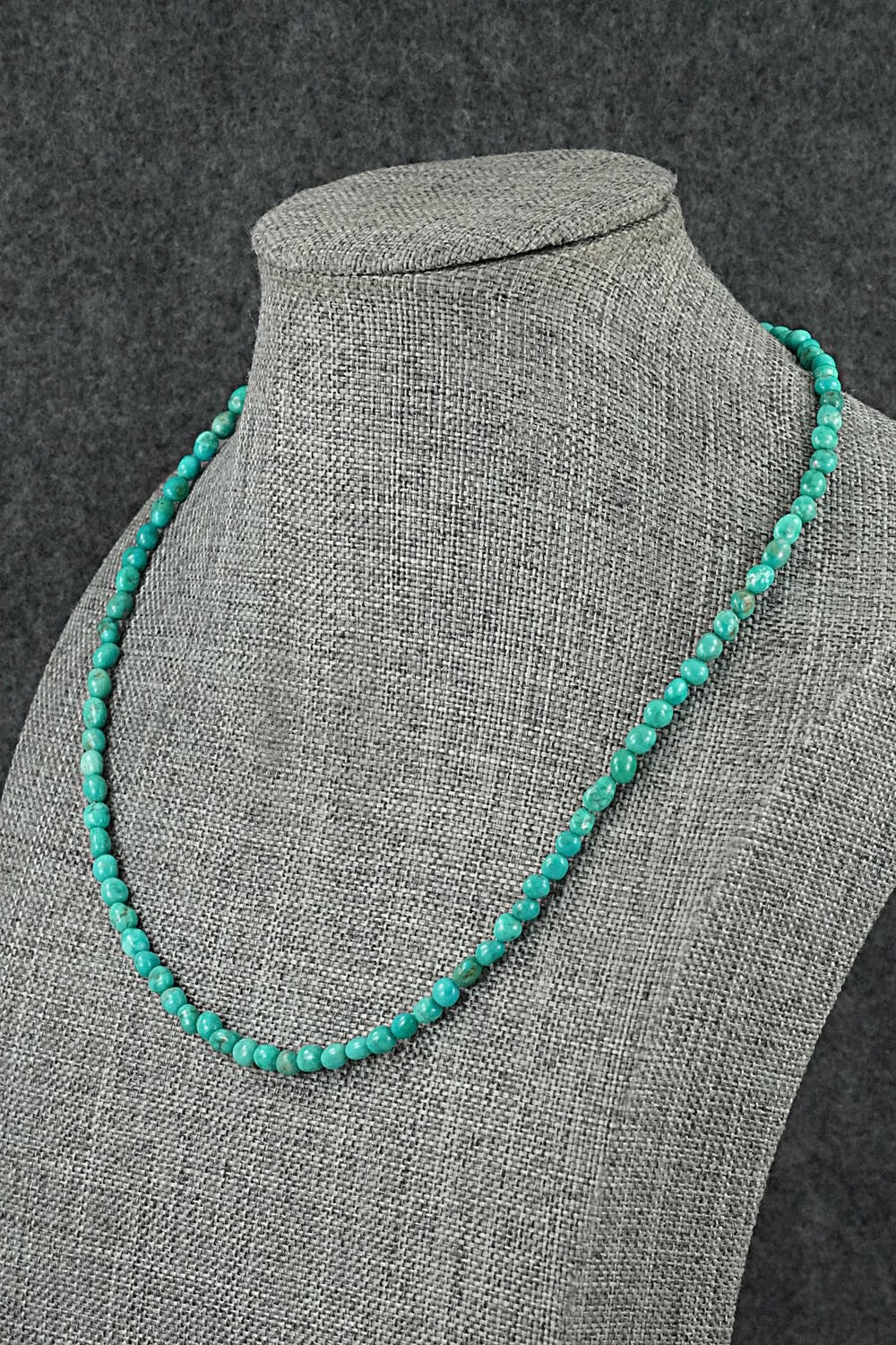 Turquoise & Sterling Silver Necklace 16" - Helen Tsosie