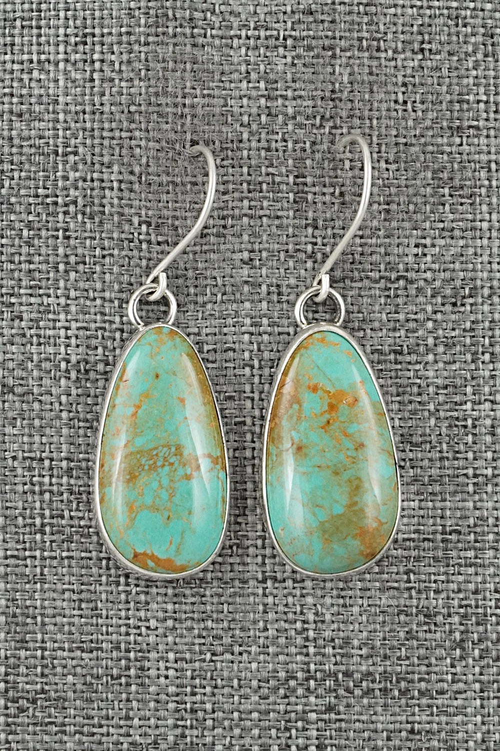 Turquoise & Sterling Silver Earrings - Eugene Gruber