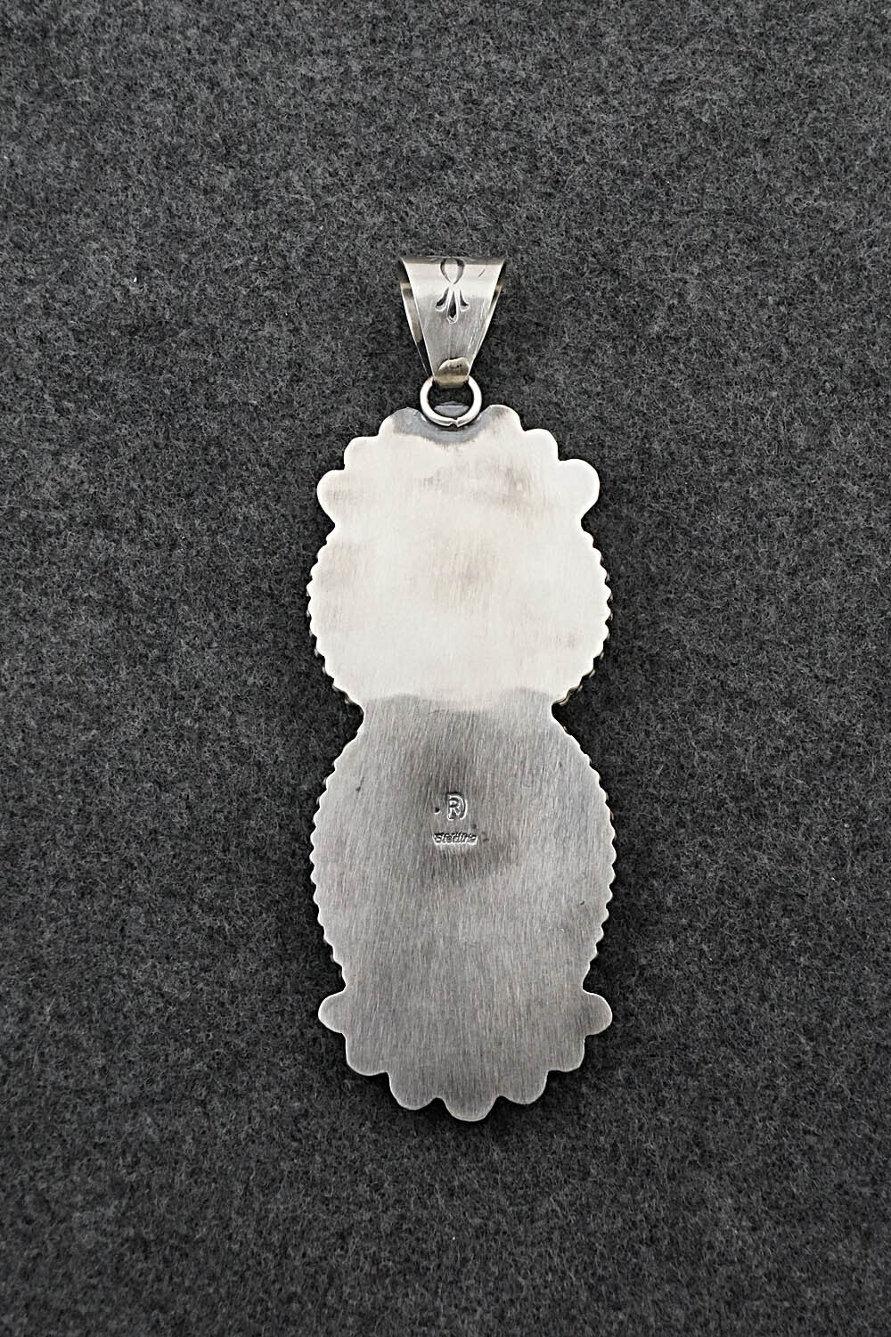 Turquoise & Sterling Silver Pendant - Raymond Delgarito