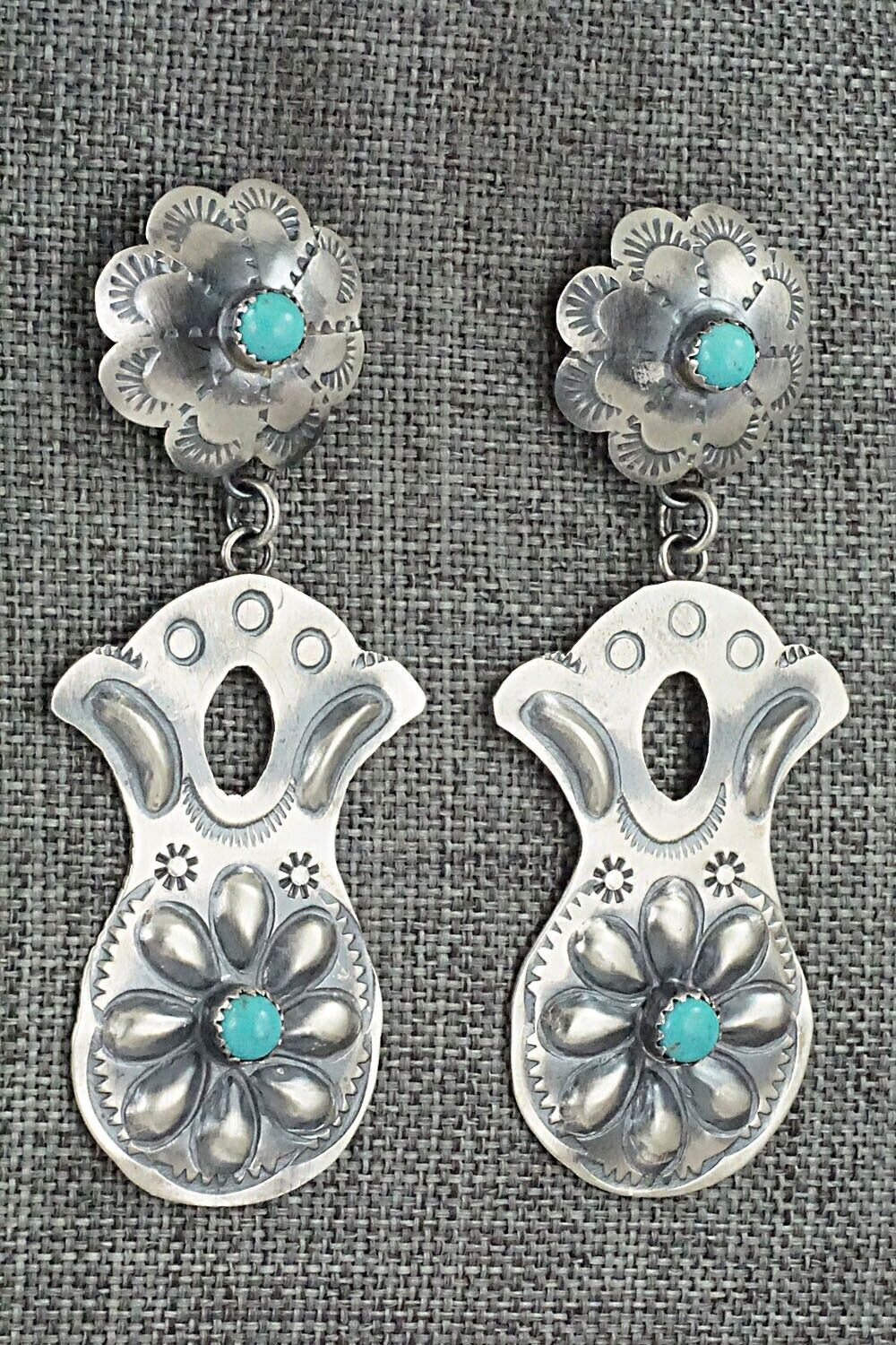Turquoise & Sterling Silver Earrings - Samantha Yazzie