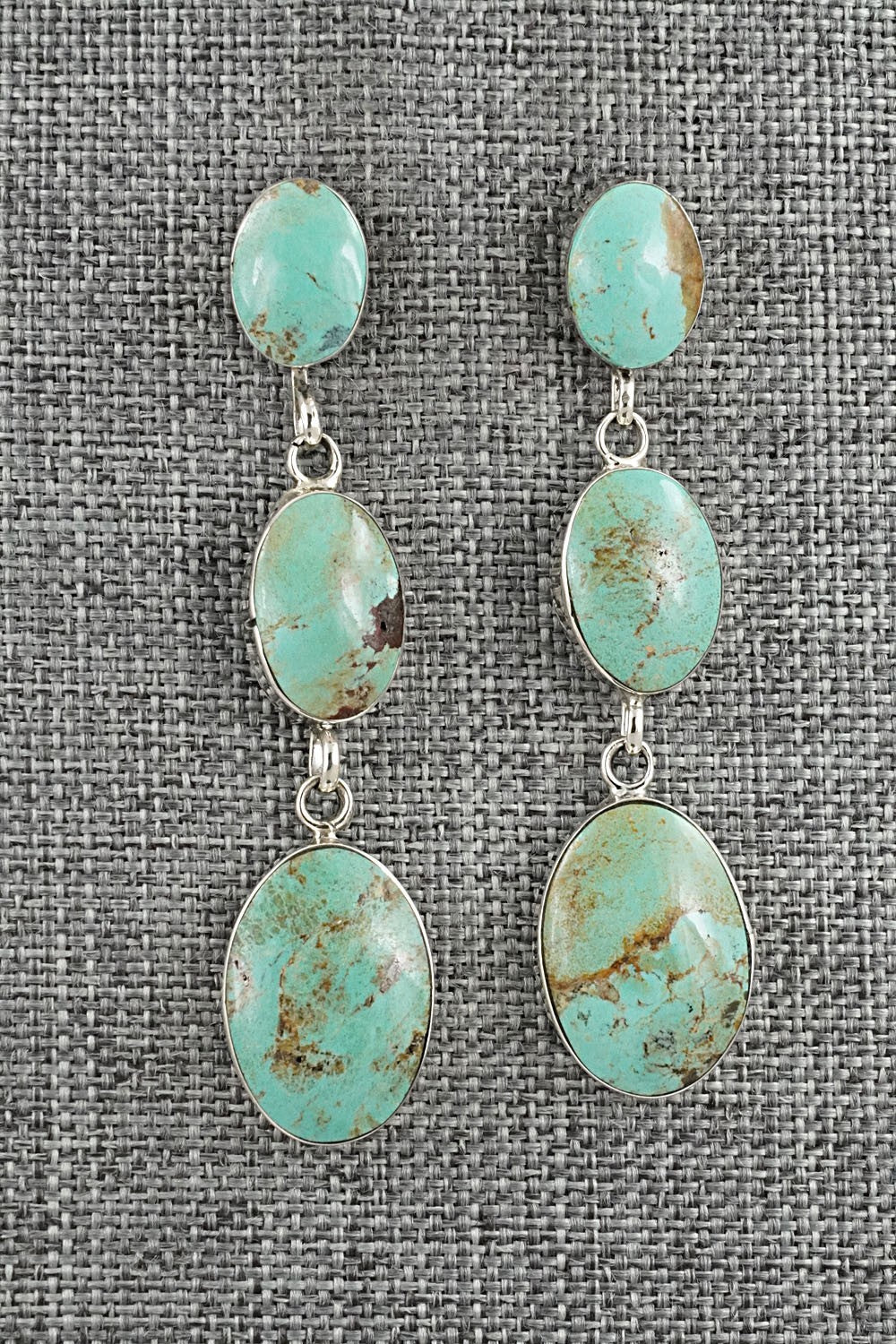 Turquoise & Sterling Silver Earrings - Irvin Tsosie
