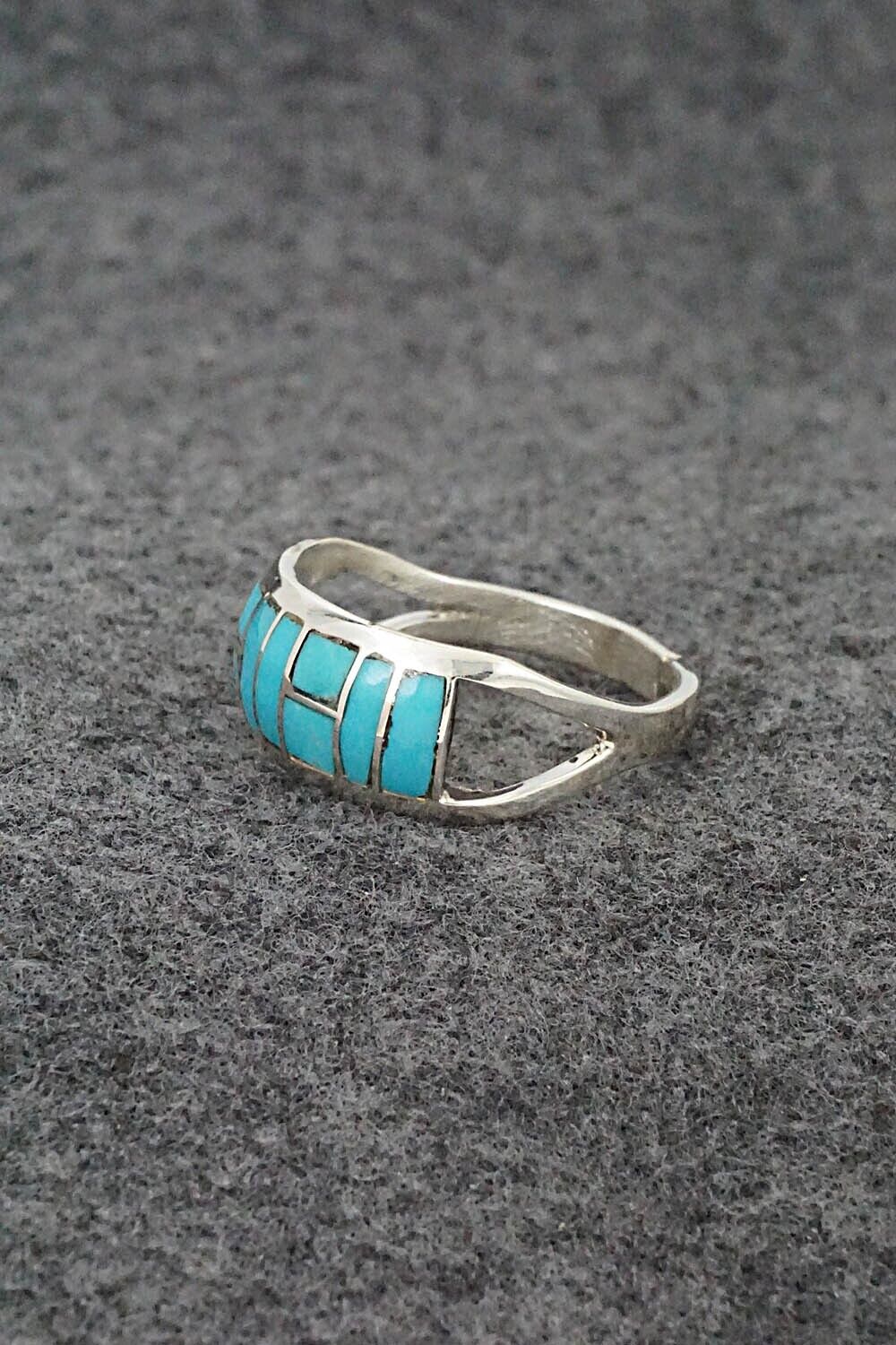 Turquoise & Sterling Silver Ring - Gloria Chattin - Size 11.5