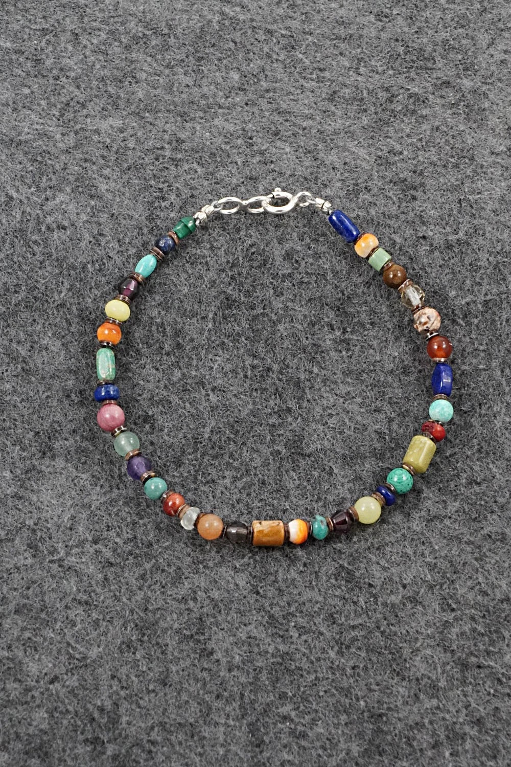 Multi-Stone & Sterling Silver Bracelet - Helen Tsosie