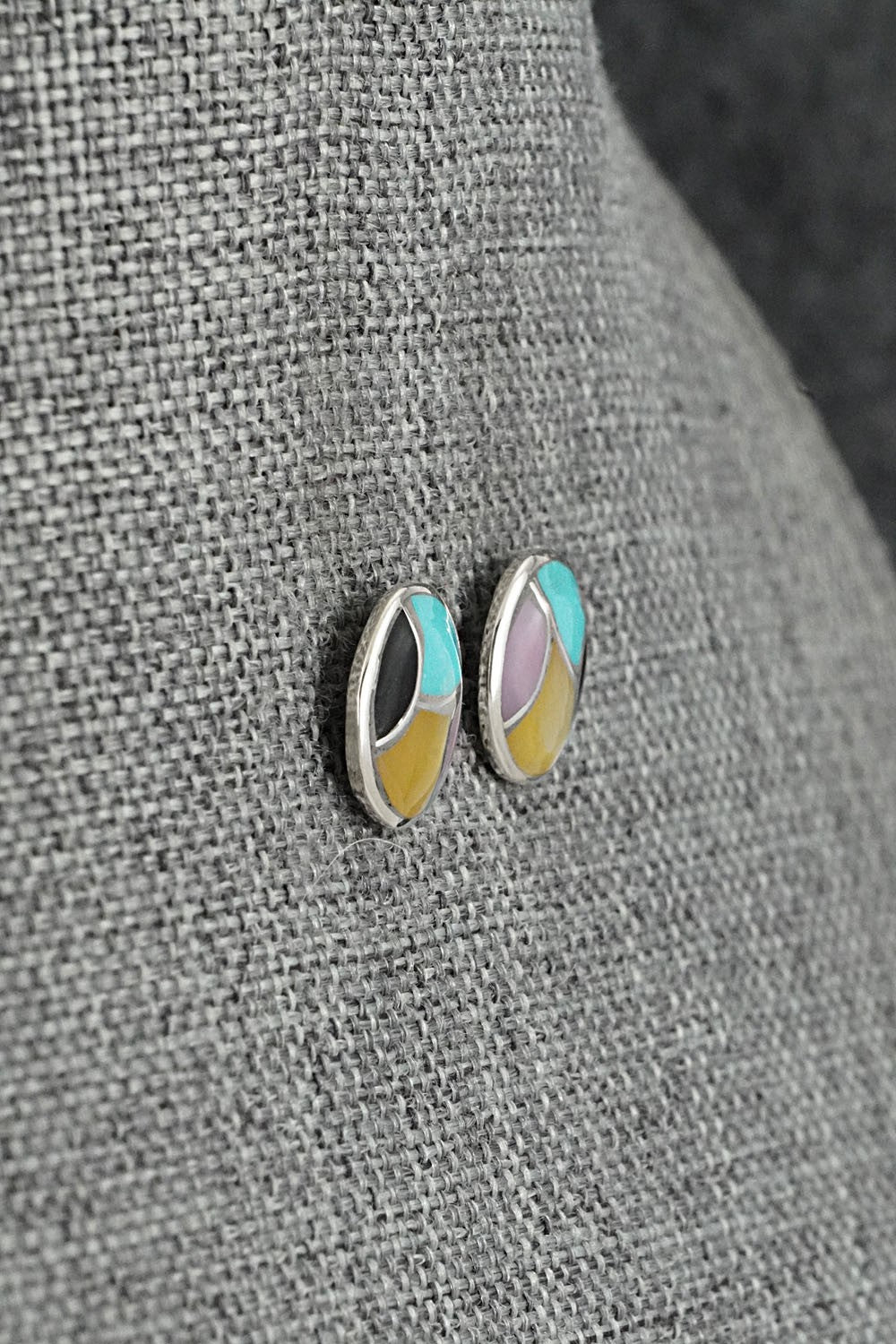 Multi-Stone & Sterling Silver Earrings - Orena Leekya