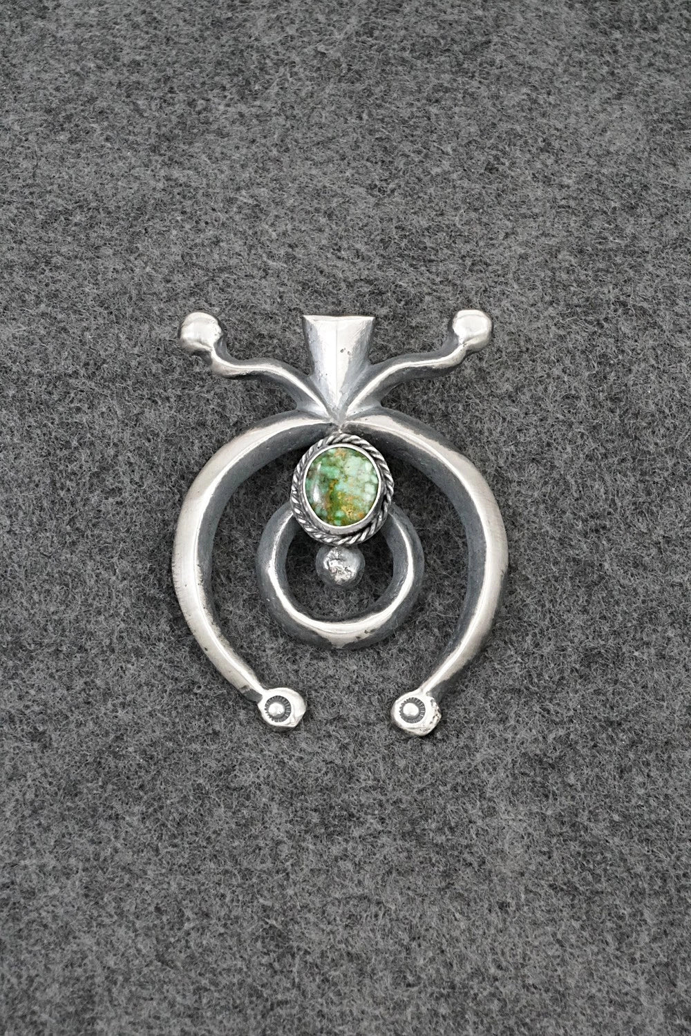Harrison Bitsui ハリソン ビッツイ ナジャ ペンダントループタイ Turquoise & Sterling Silver Naja Pendant - Harrison Bitsue – High