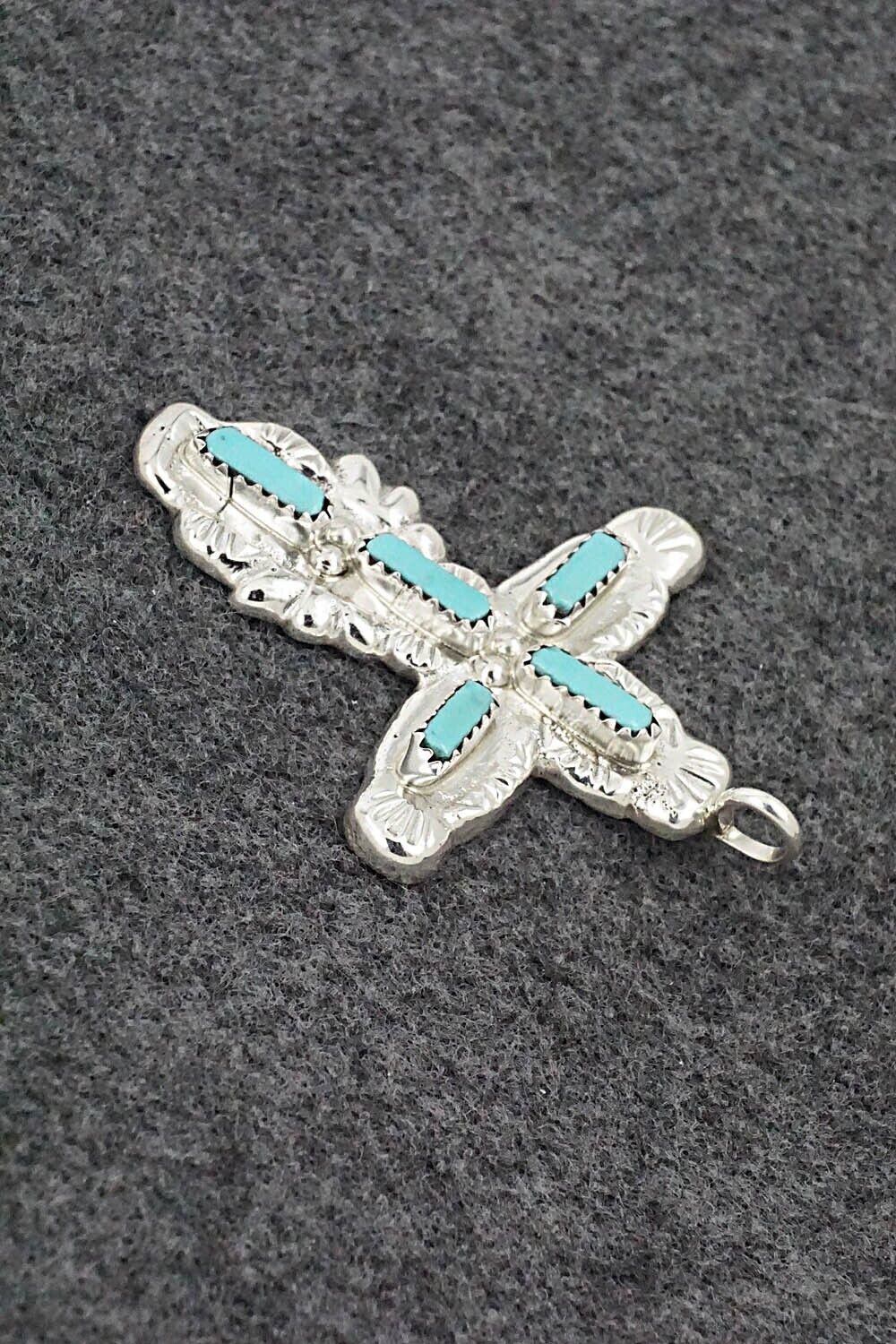 Turquoise & Sterling Silver Pendant - Verona Quam