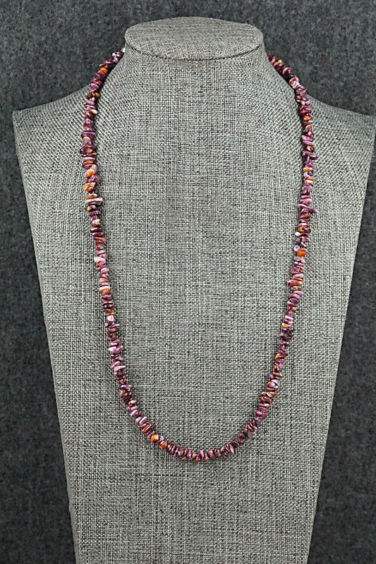 Spiny Oyster & Sterling Silver Necklace 20" - Louise Joe