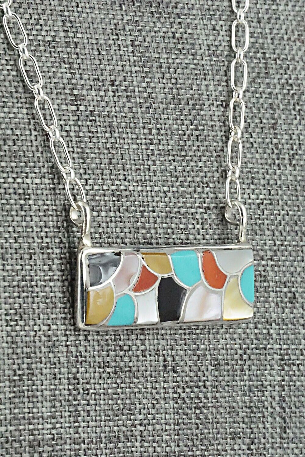 Multi-Stone & Sterling Silver Necklace - Orena Leekya