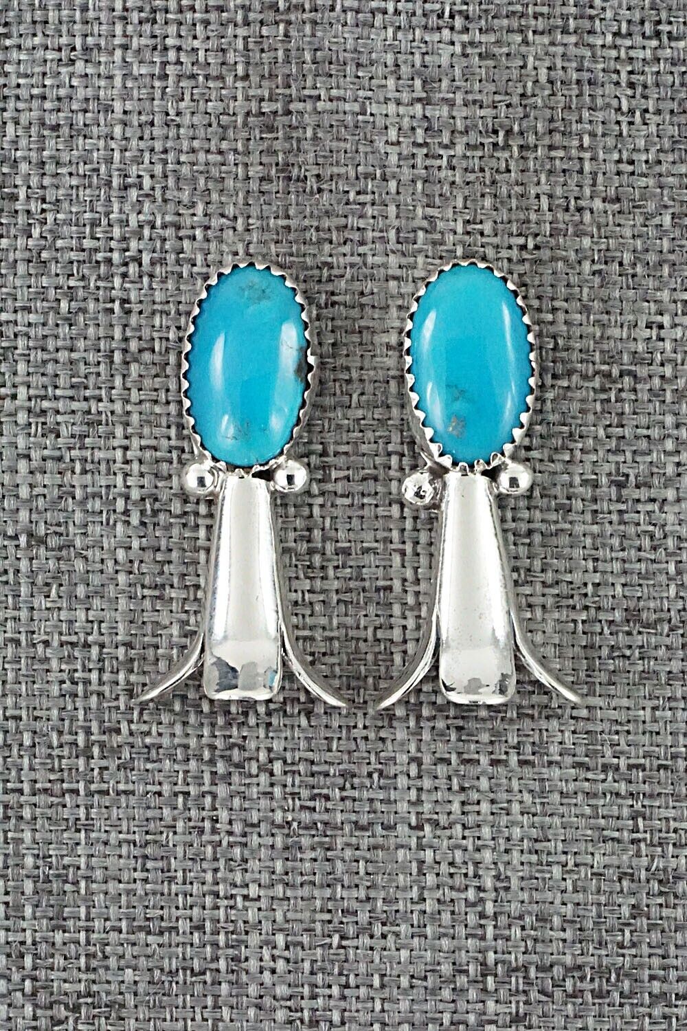 Turquoise & Sterling Silver Blossom Earrings - Jameson Garcia