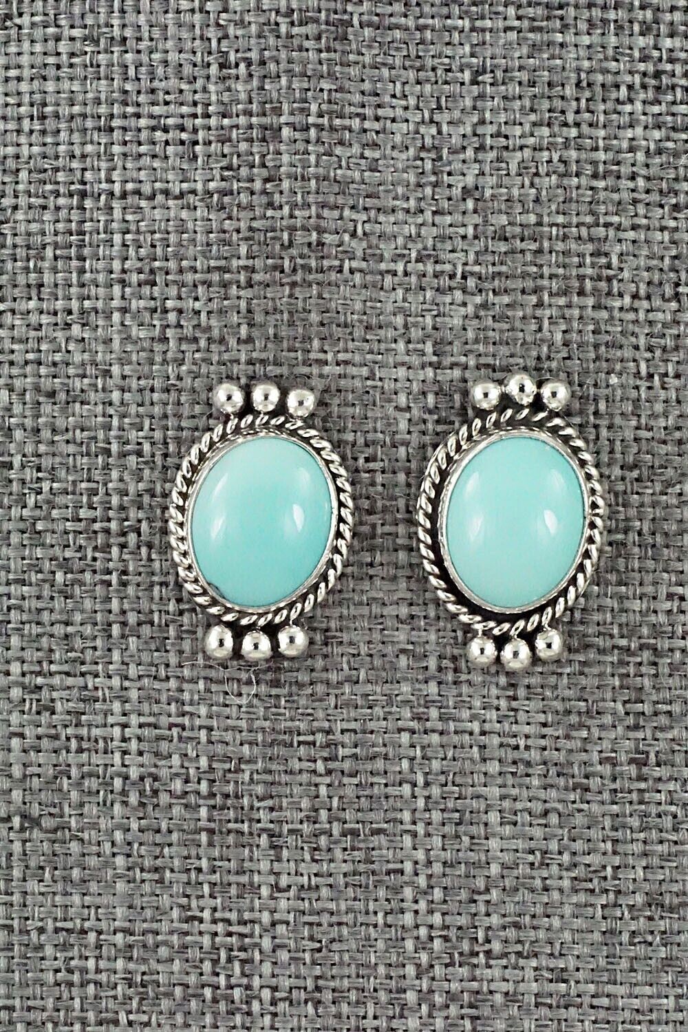Turquoise & Sterling Silver Earrings - Rena Begay