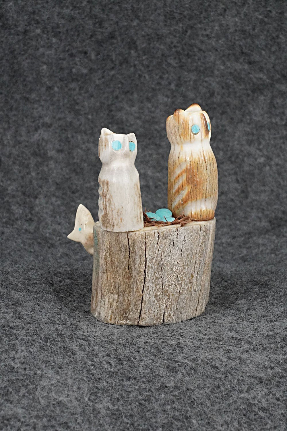 Owls Zuni Fetish Carving - Marvelita Phillips