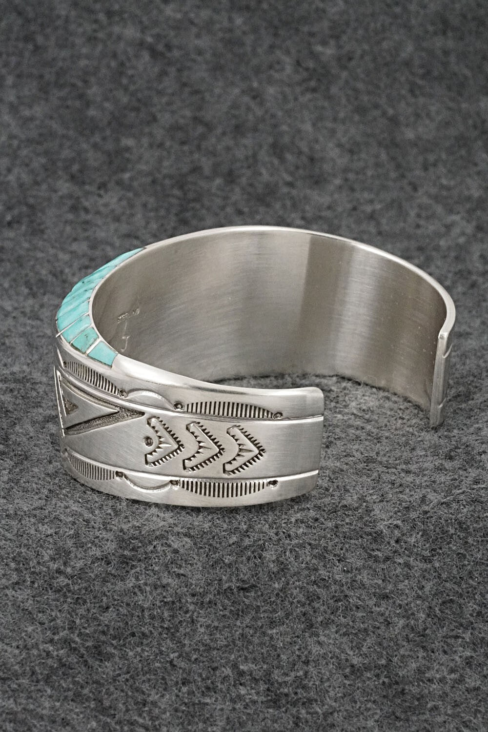 Turquoise & Sterling Silver Bracelet - Leonard Jim