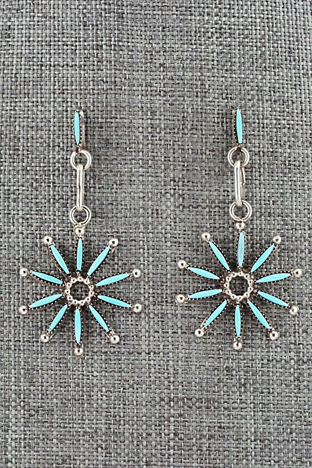 Turquoise & Sterling Silver Earrings - Yvette Kaamasee