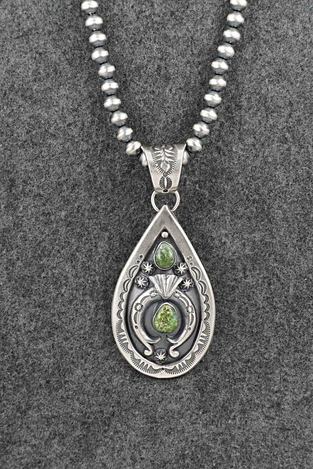 Turquoise & Sterling Silver Necklace - Verley Betone