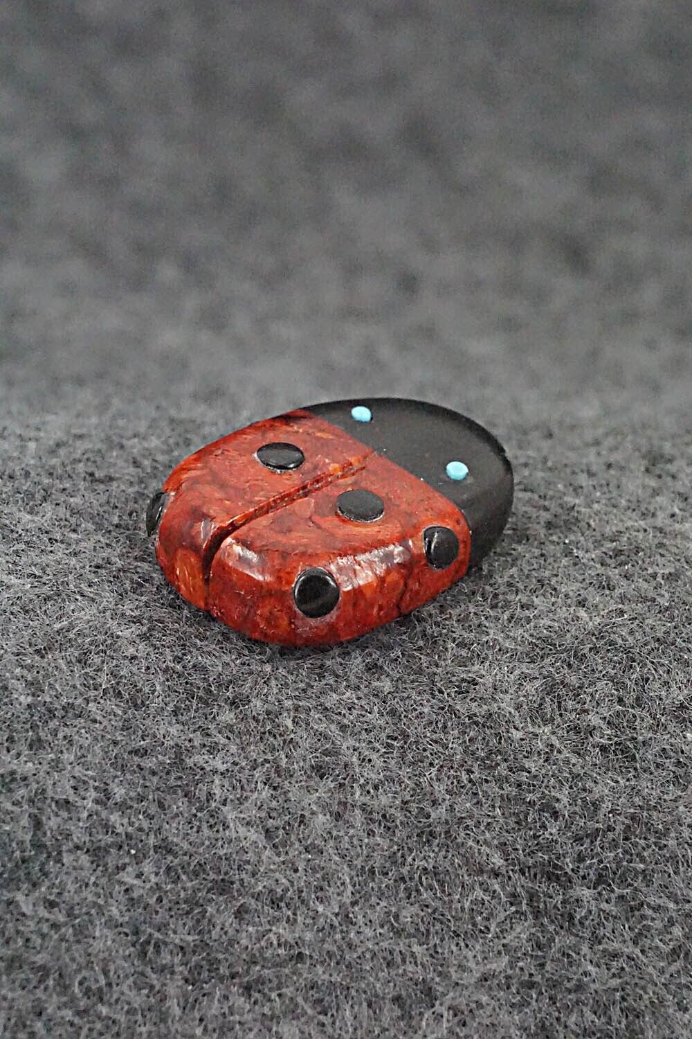 Ladybug Zuni Fetish Carving - Reynold Lunasee