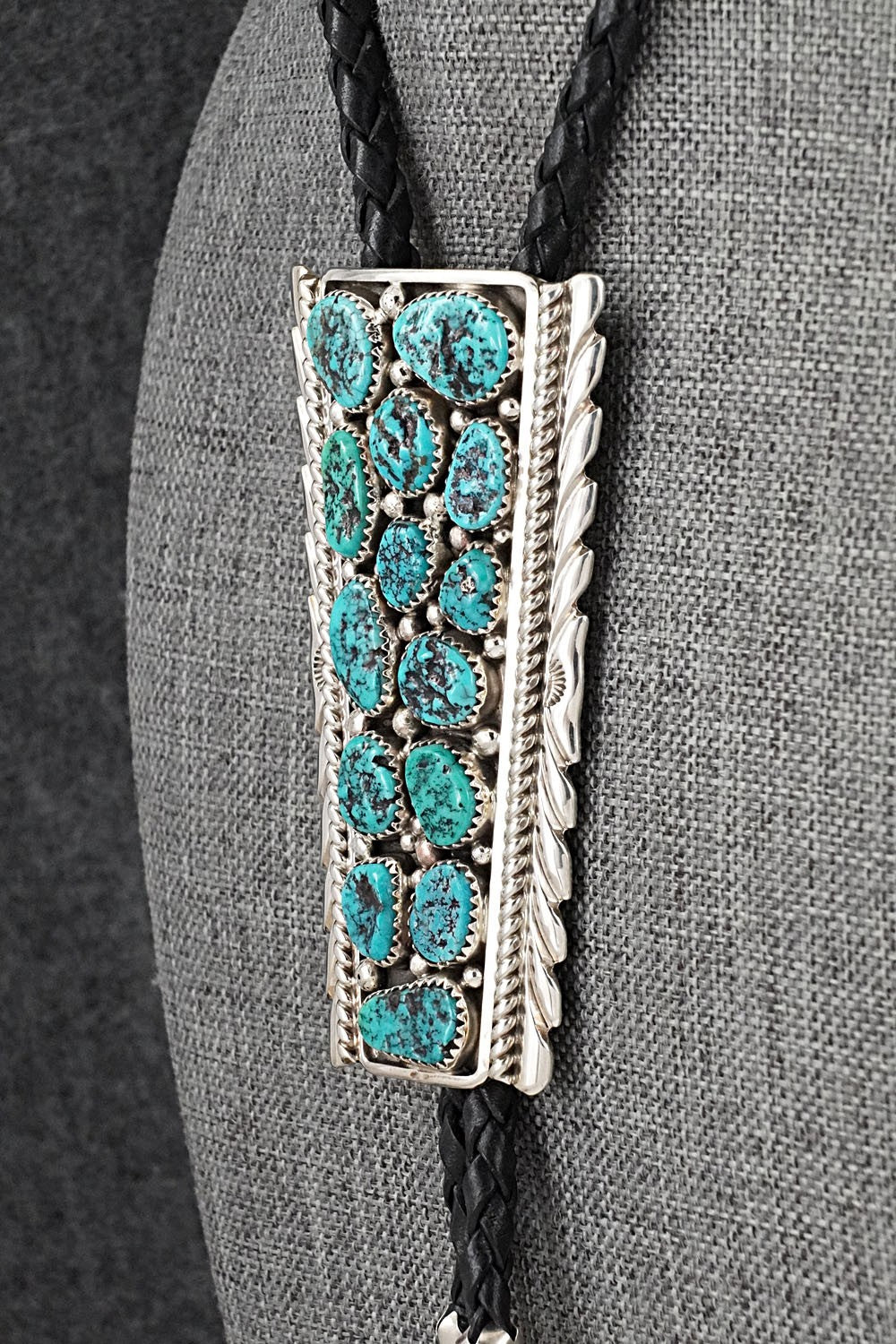 Turquoise & Sterling Silver Bolo Tie - Martin Muskett