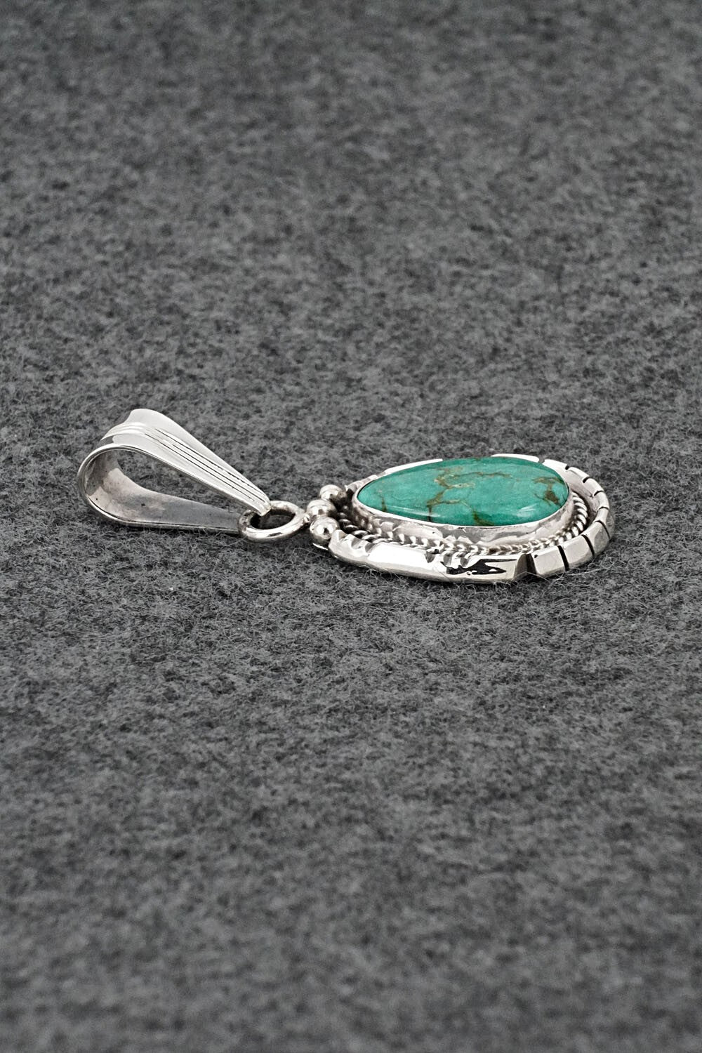 Turquoise & Sterling Silver Pendant - Samuel Yellowhair