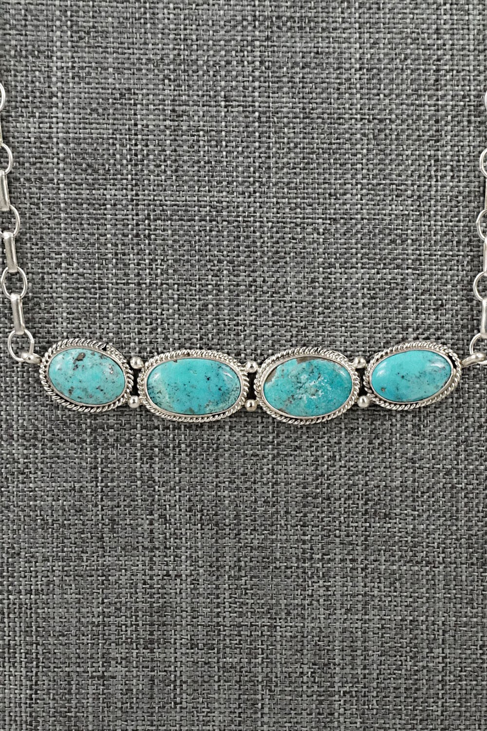 Turquoise & Sterling Silver Necklace - Rena Begay