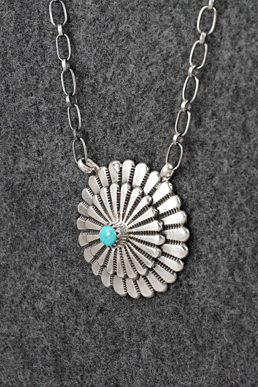 Turquoise & Sterling Silver Necklace - Sheldon Mariano