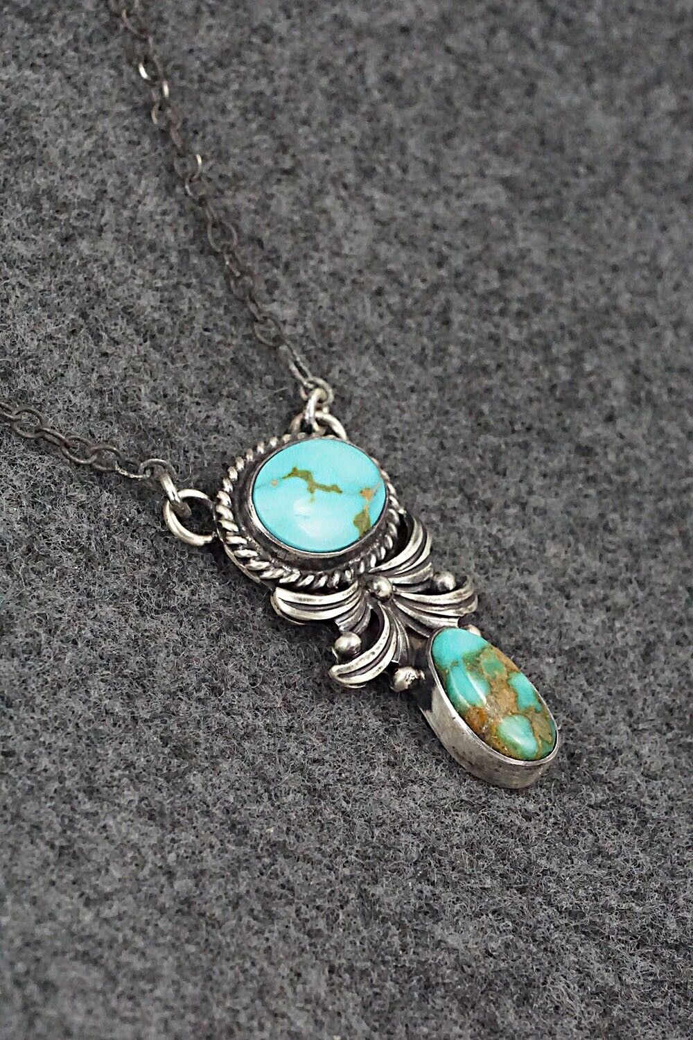 Turquoise & Sterling Silver Necklace - Loretta Delgarito