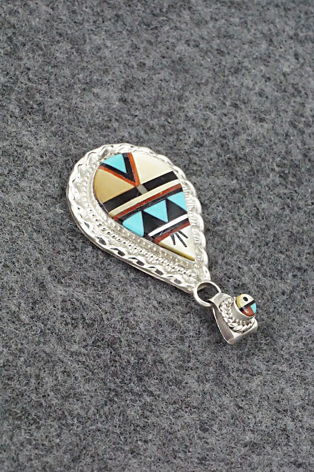 Multi-Stone & Sterling Silver Pendant - Lynette Yuselew