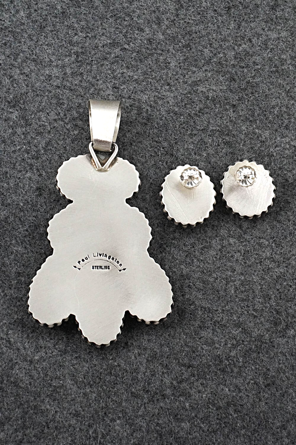 Turquoise & Sterling Silver Pendant and Earrings Set - Paul Livingston