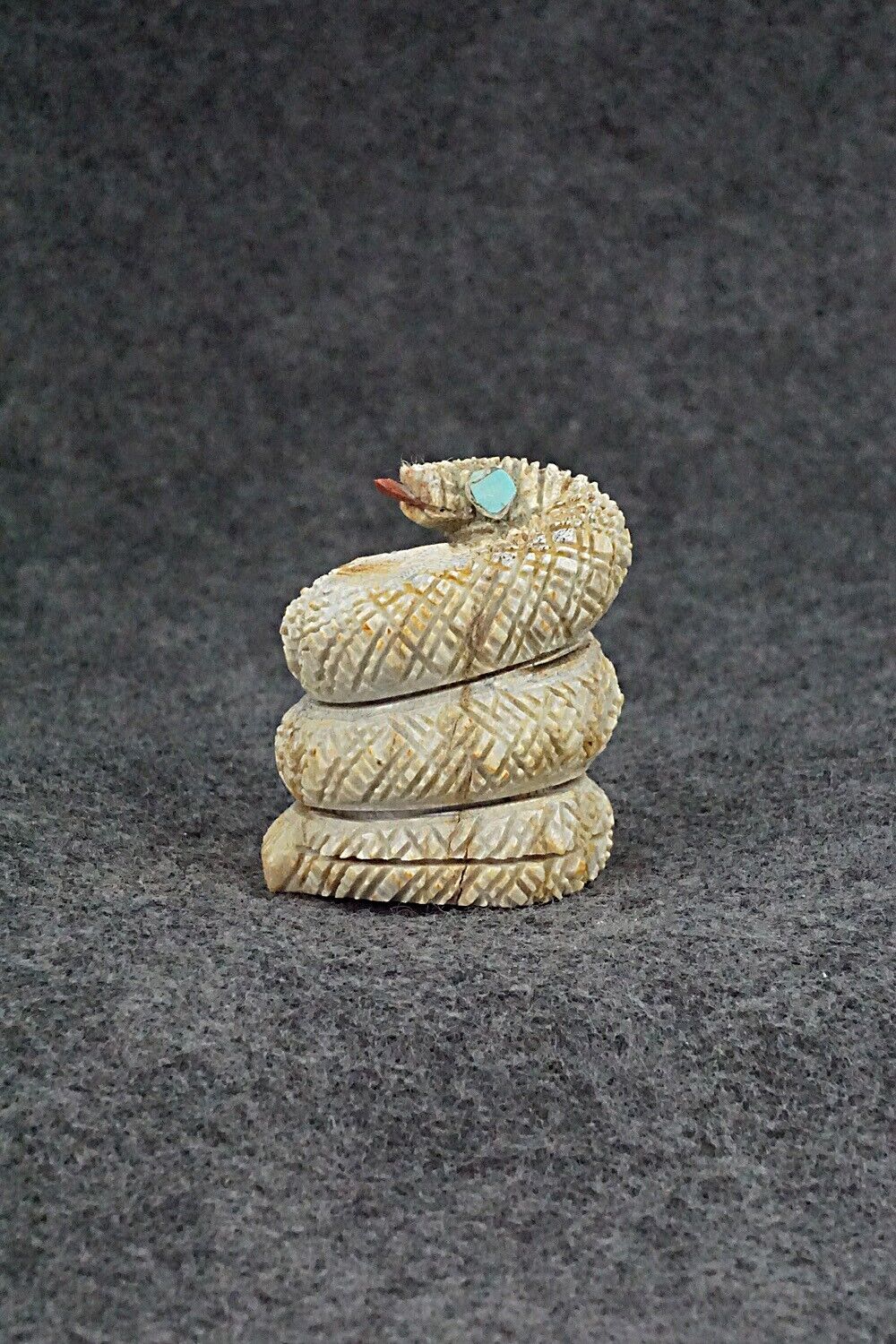 Rattlesnake Zuni Fetish Carving - Carl Etsate